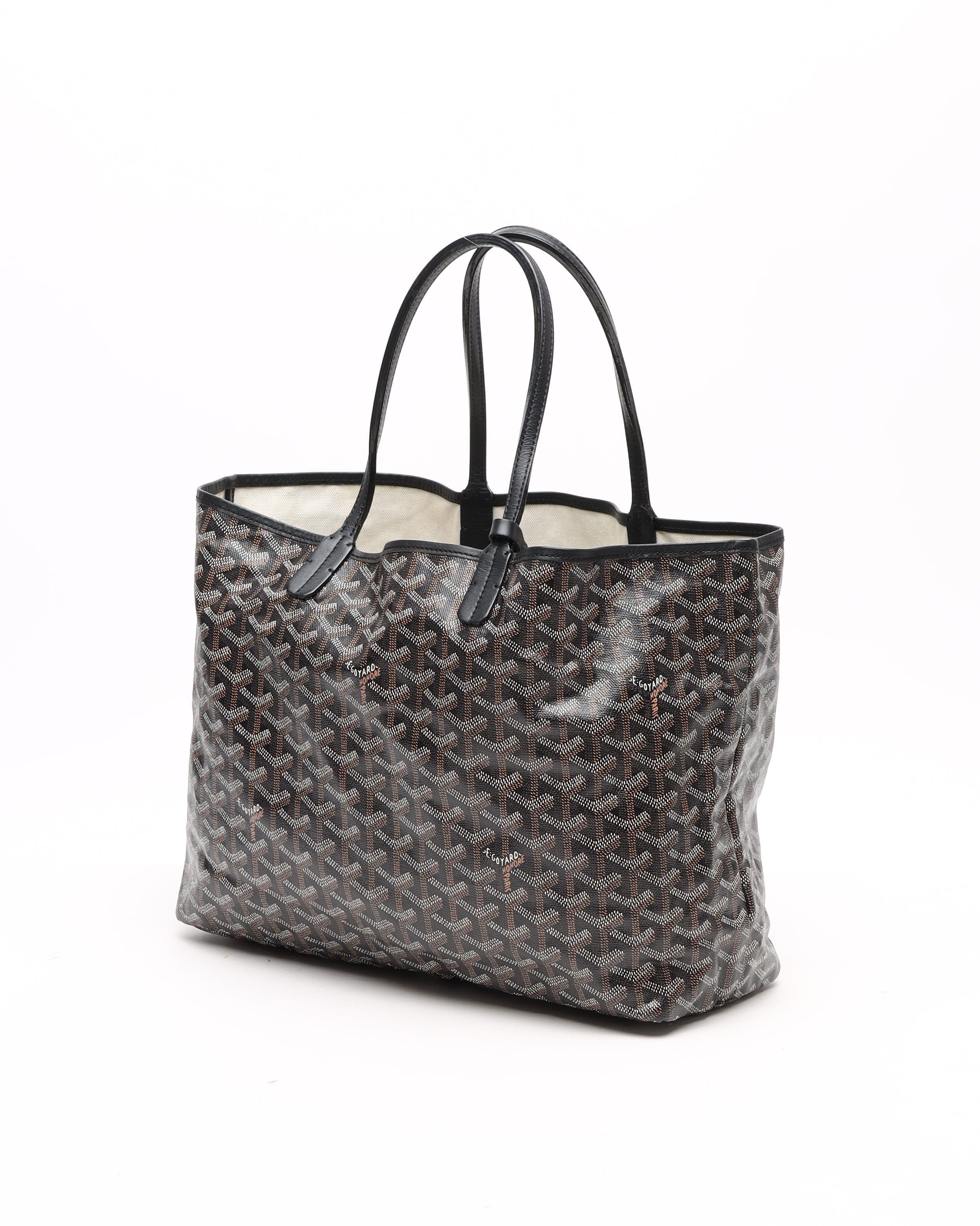 Pre-owned Goyard Saint Louis Pm Tote Bag In Black