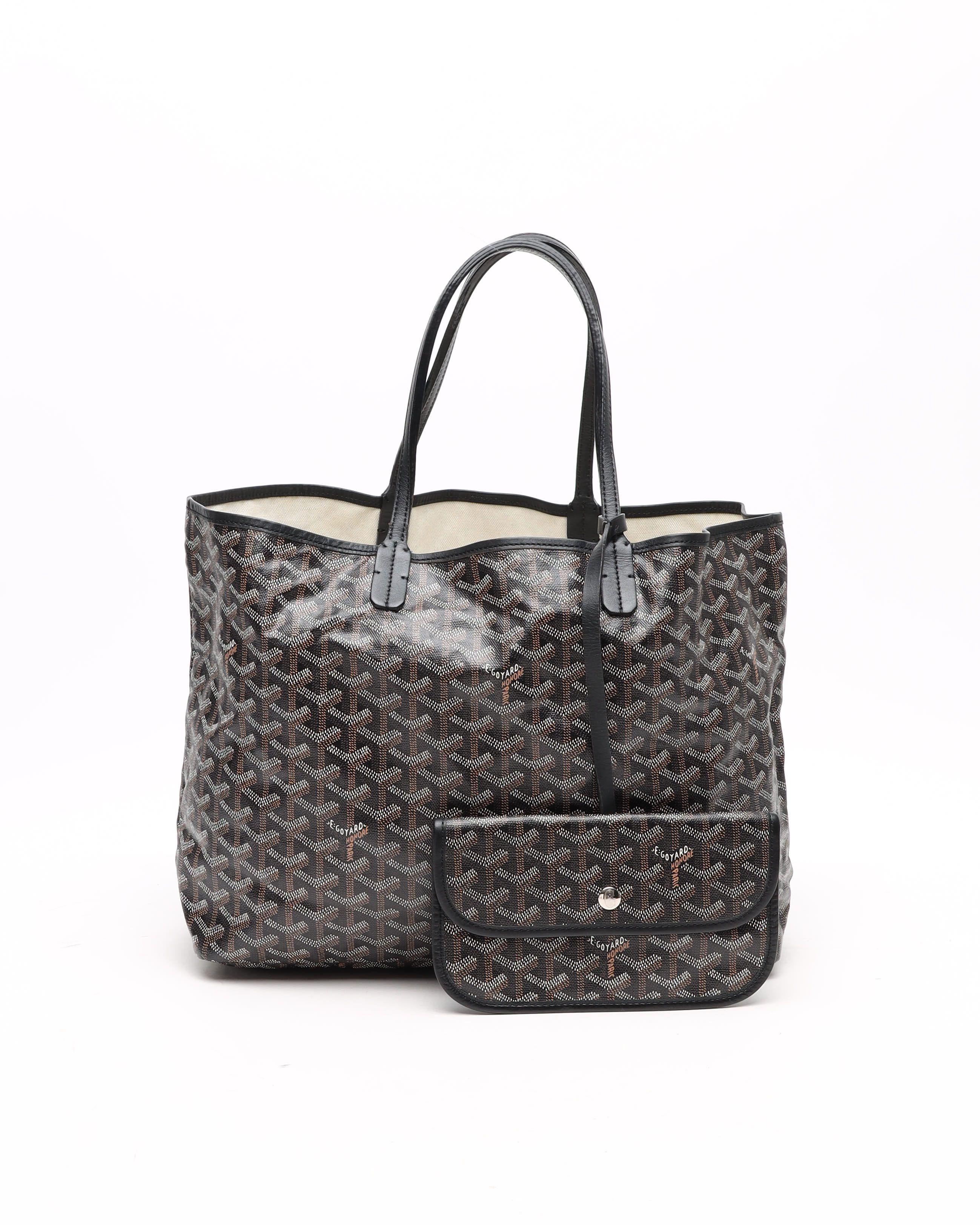 Pre-owned Goyard Saint Louis Pm Tote Bag In Black