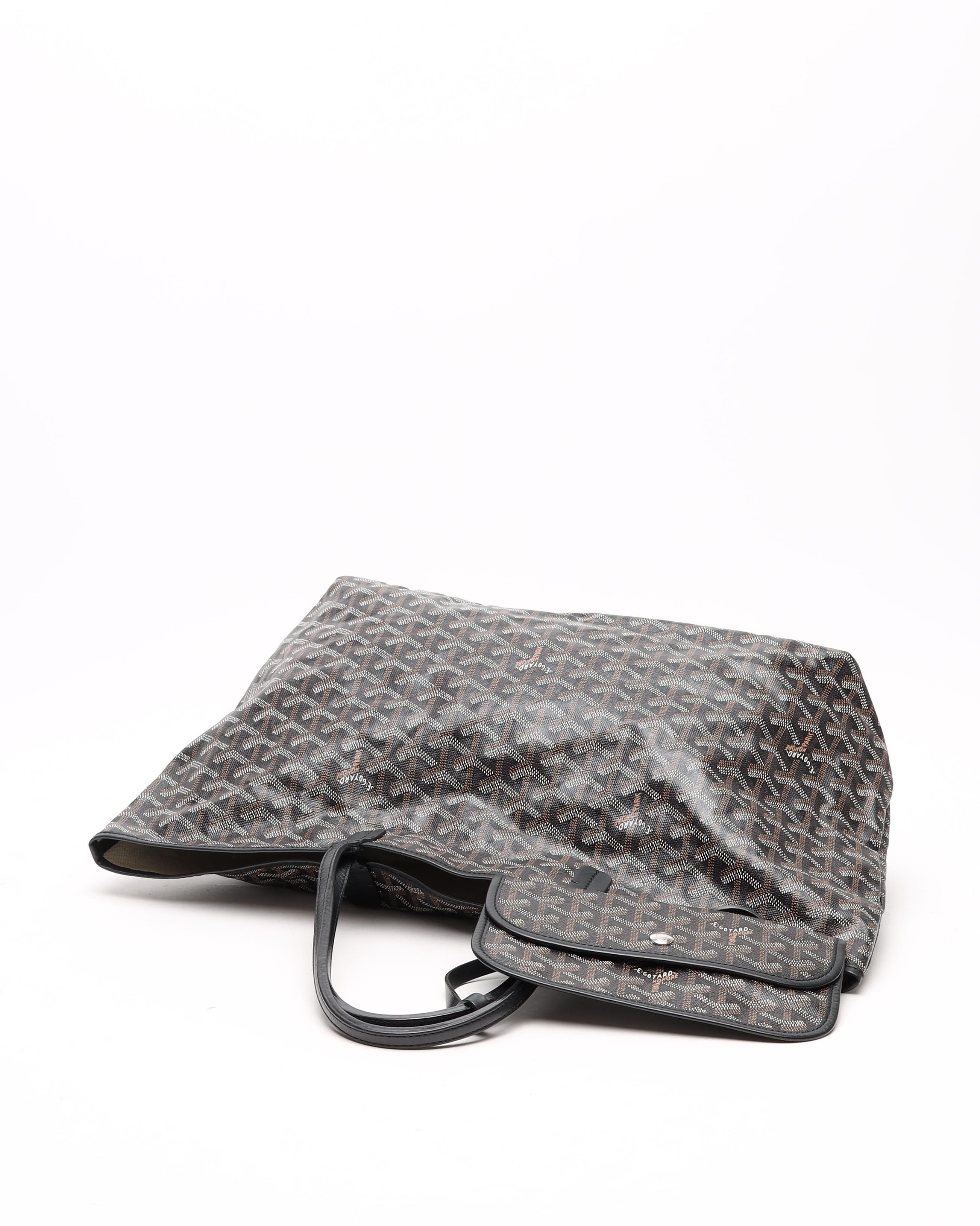 Pre-owned Goyard Saint Louis Pm Tote Bag In Black