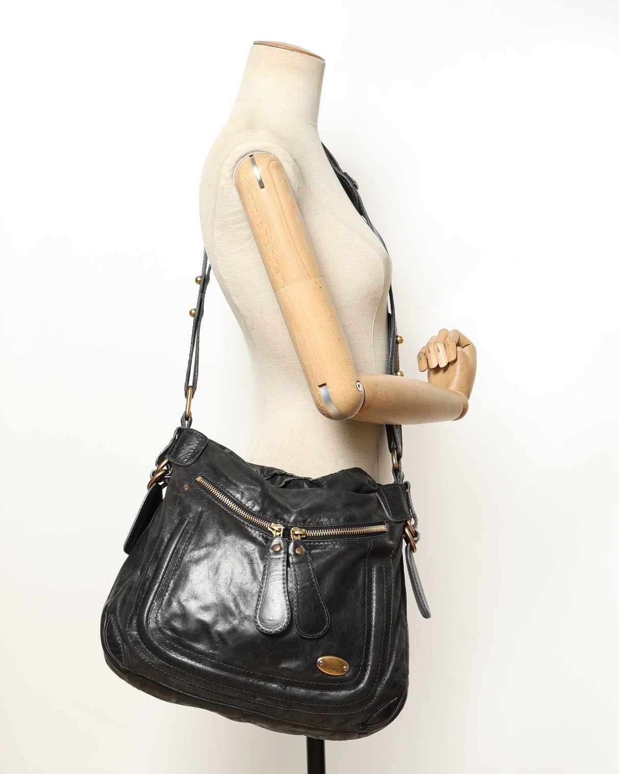 Chloé Bay Crossbody Bag In Black