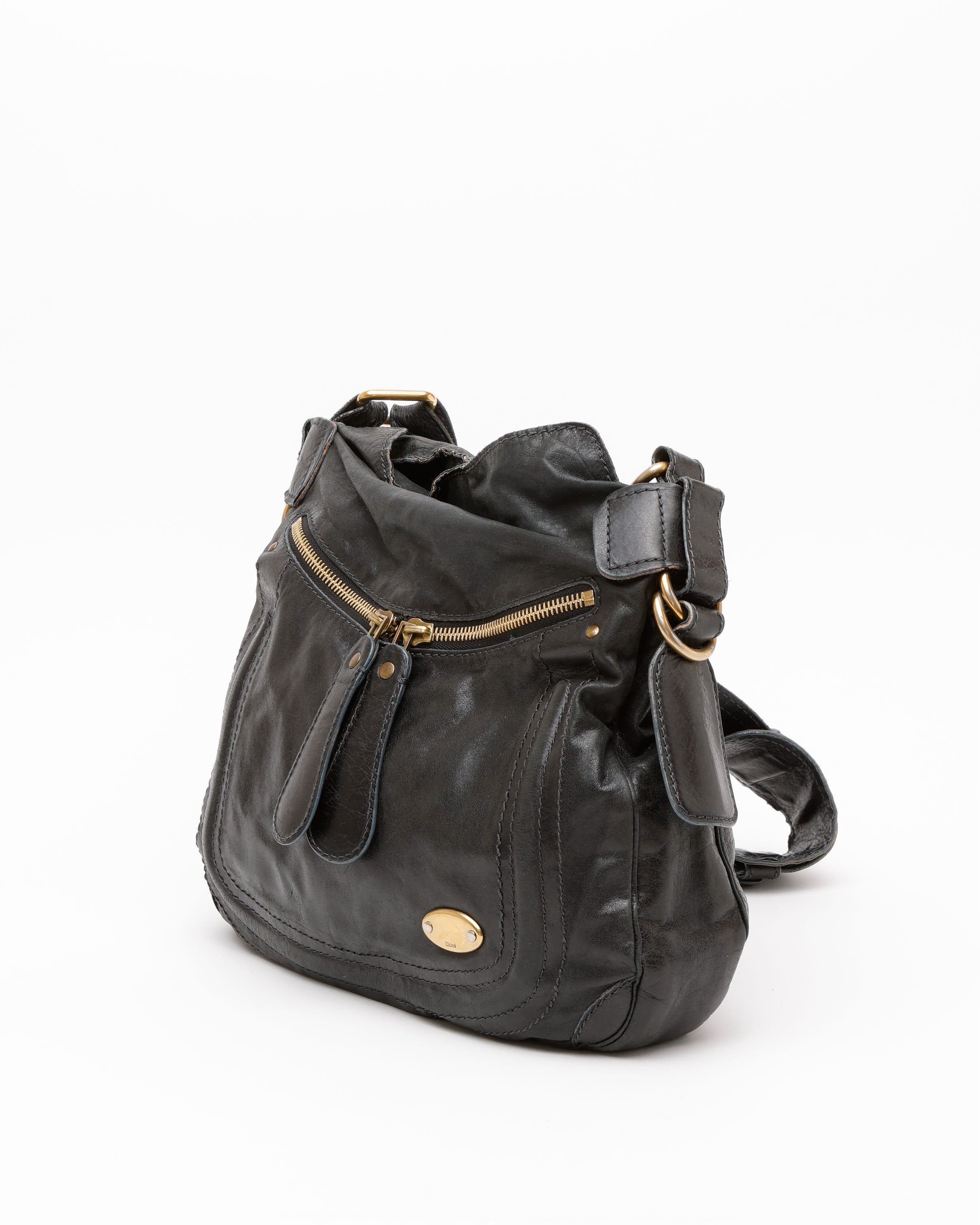 Chloé Bay Crossbody Bag In Black