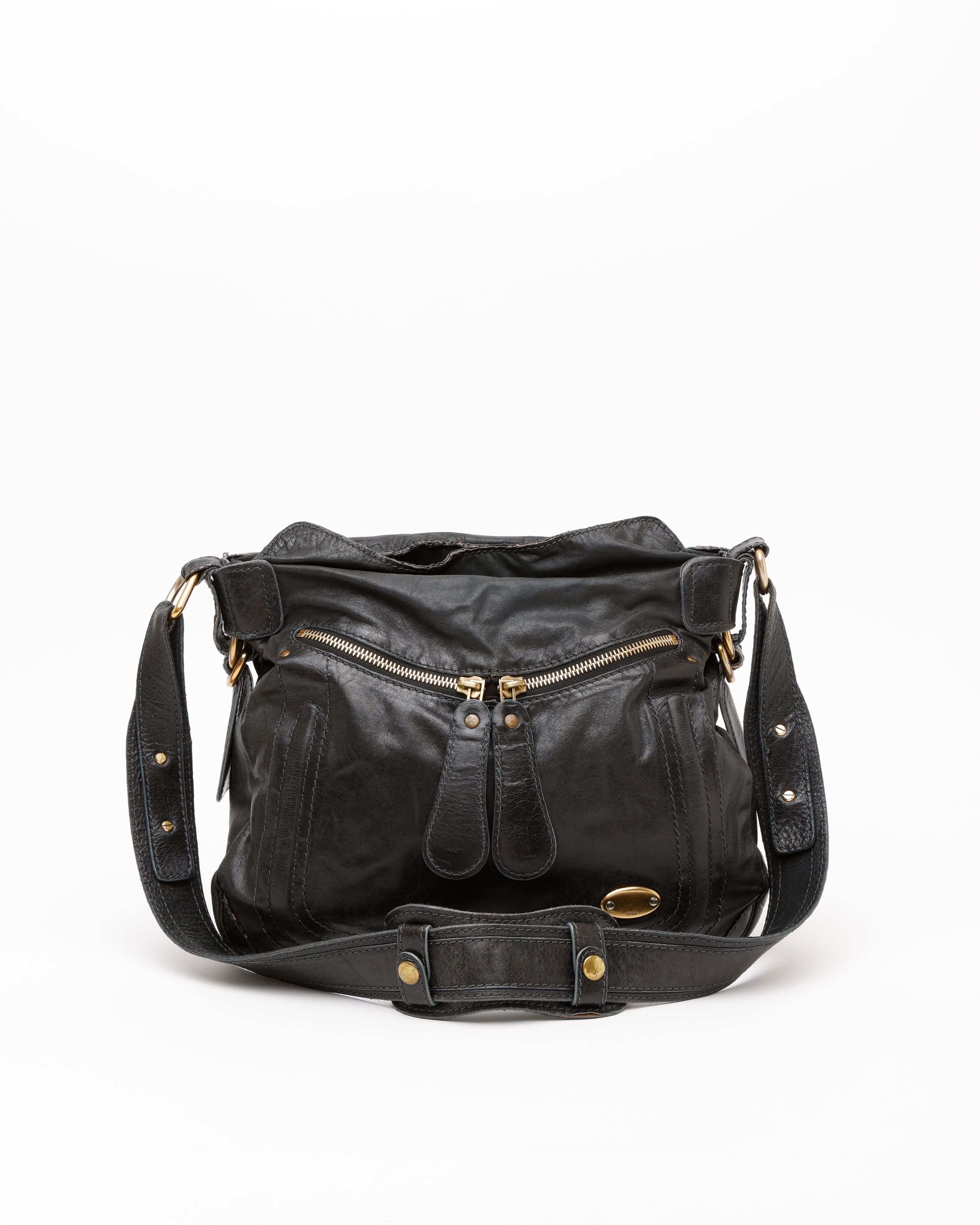 Chloé Bay Crossbody Bag In Black