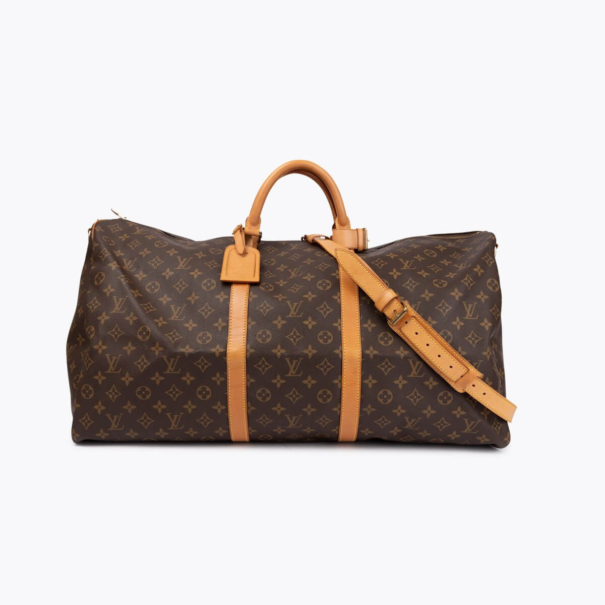 LOUIS VUITTON Monogram Keepall Bandouliére 60 Weekend Bag