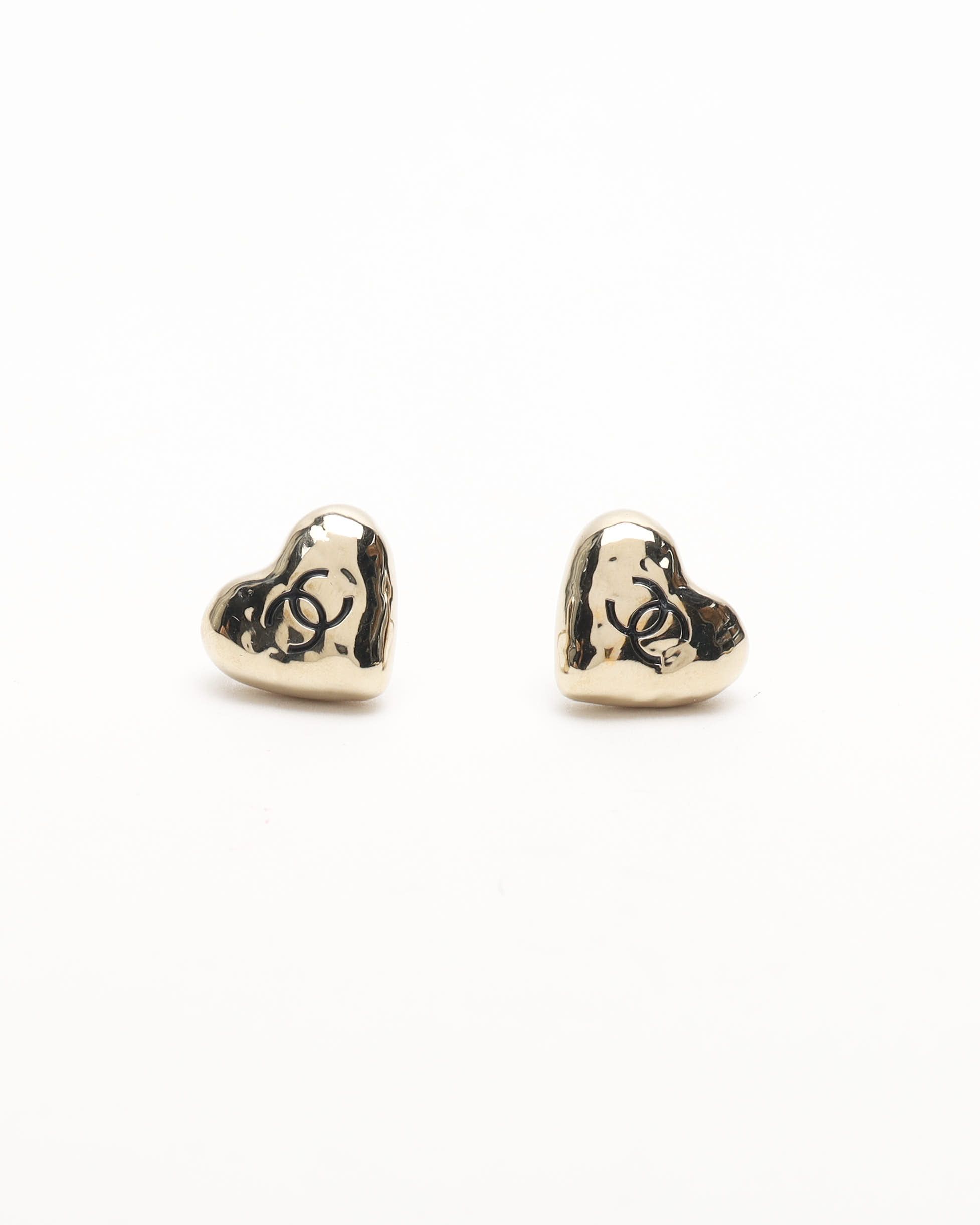 Chanel Coco Mark Hearts Earrings