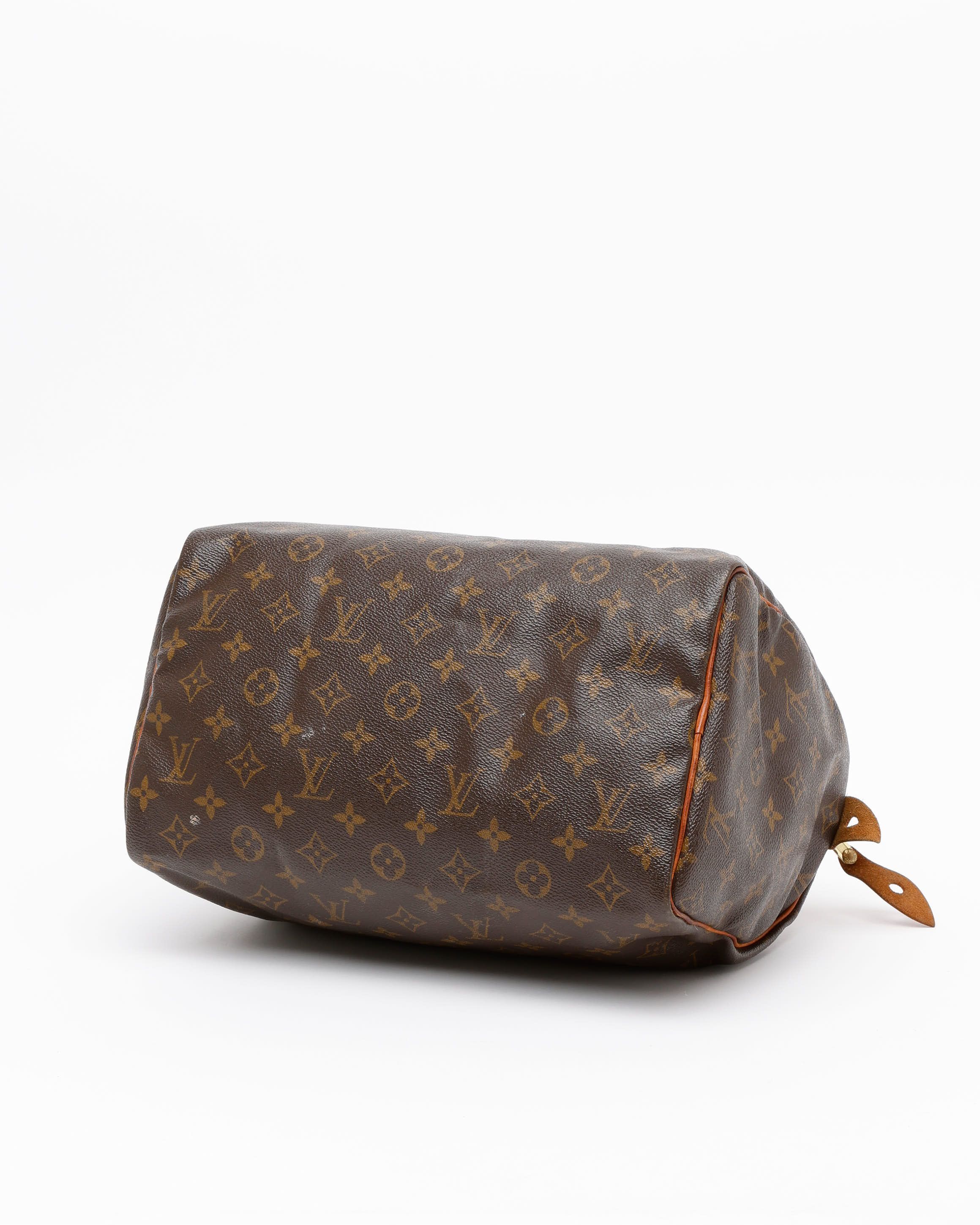Pre-owned Louis Vuitton Monogram Speedy 30 Bag In Brown