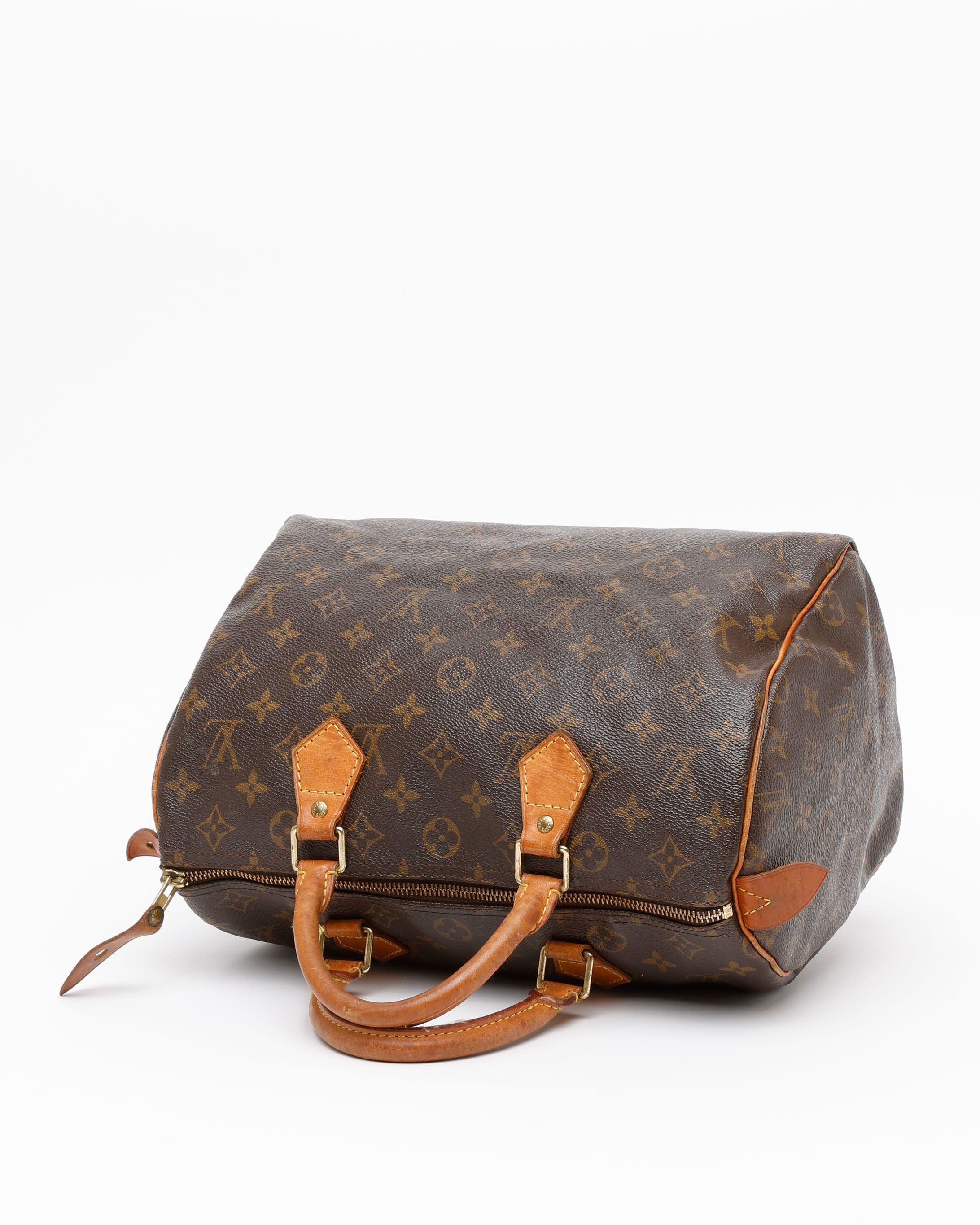 Pre-owned Louis Vuitton Monogram Speedy 30 Bag In Brown