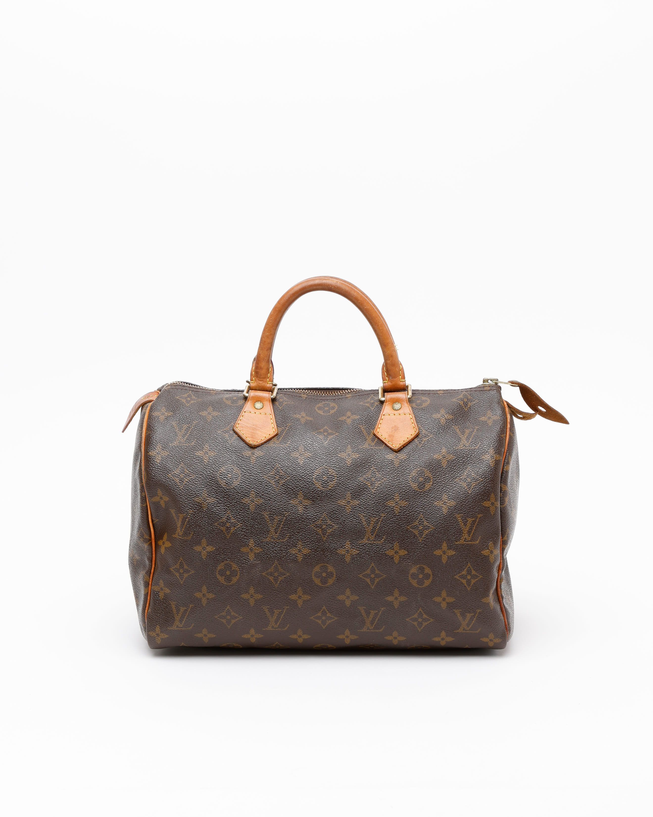Pre-owned Louis Vuitton Monogram Speedy 30 Bag In Brown