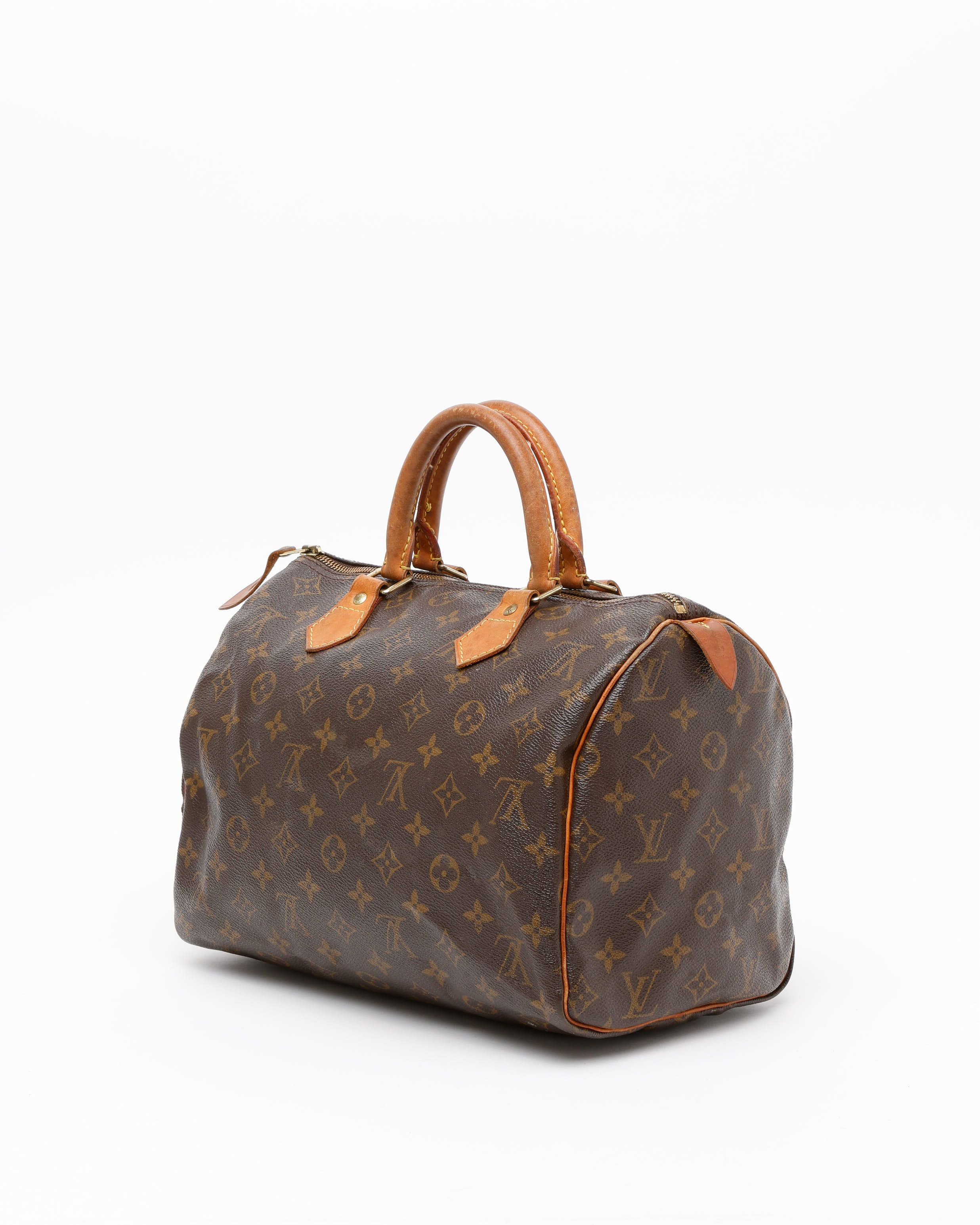 Pre-owned Louis Vuitton Monogram Speedy 30 Bag In Brown