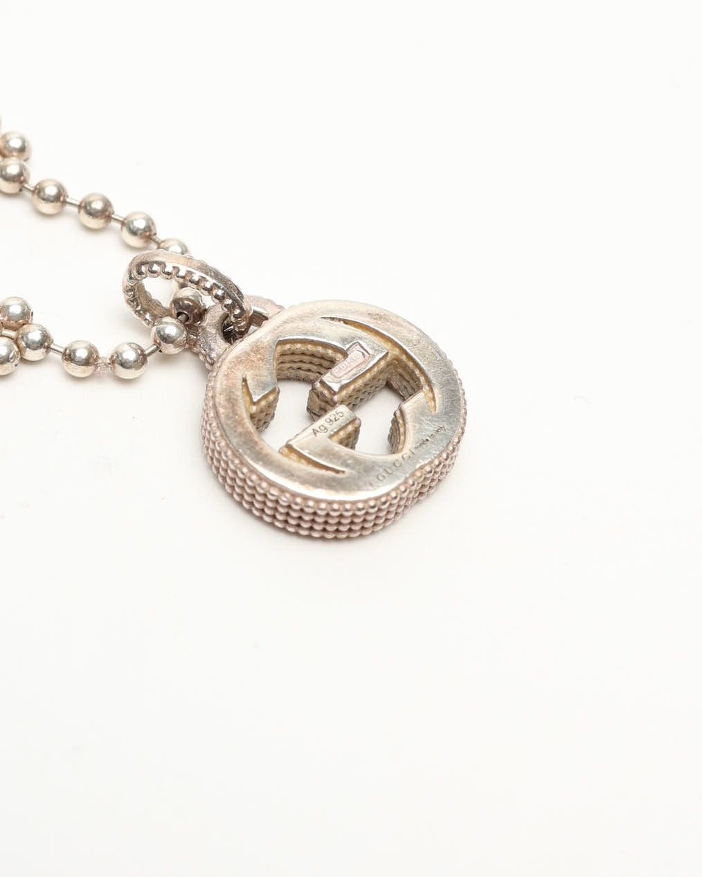 Gucci Gg Flower Silver Necklace