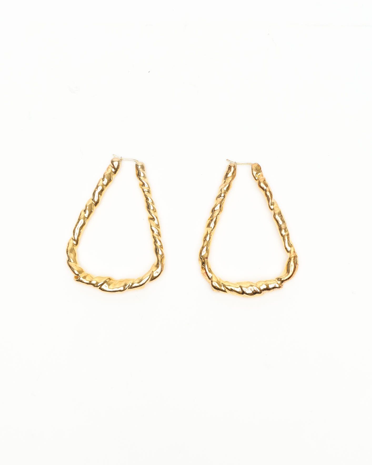Loewe Twist Hoops Earrings In Gold
