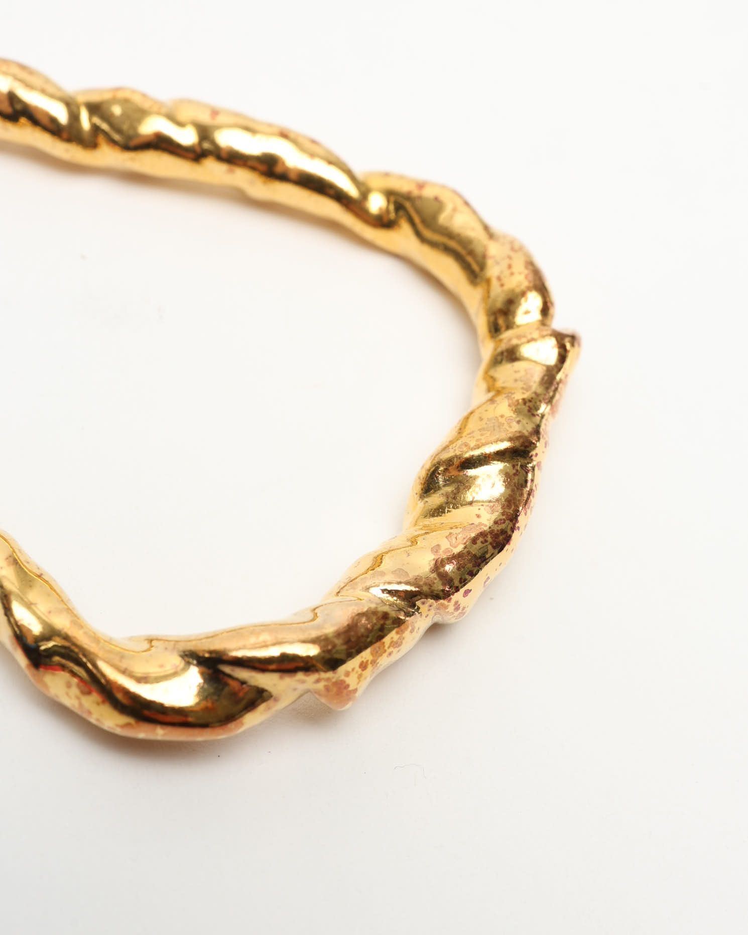 Loewe Twist Hoops Earrings In Gold