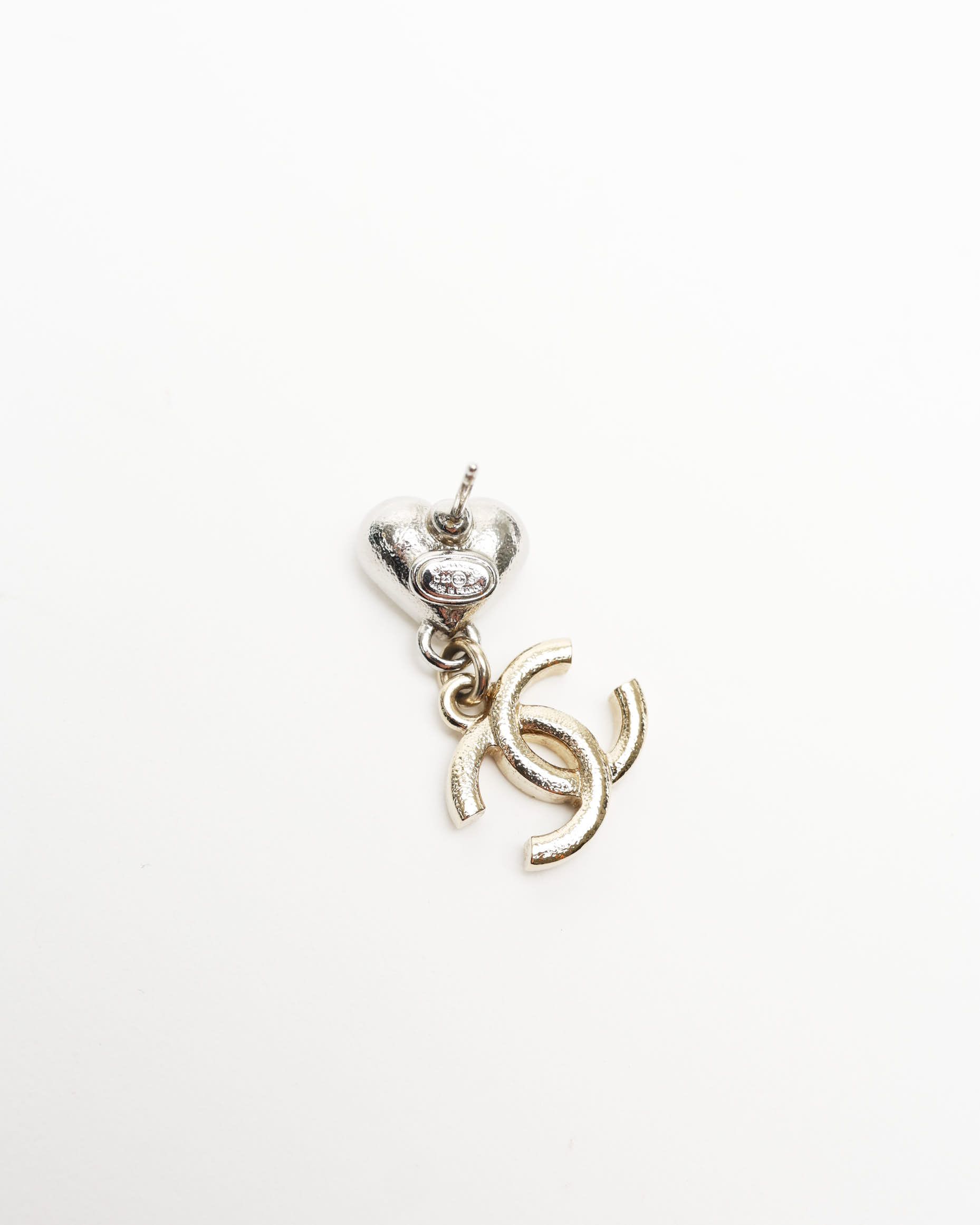 Pre-owned Chanel Coco Mark Rhinestone Earrings