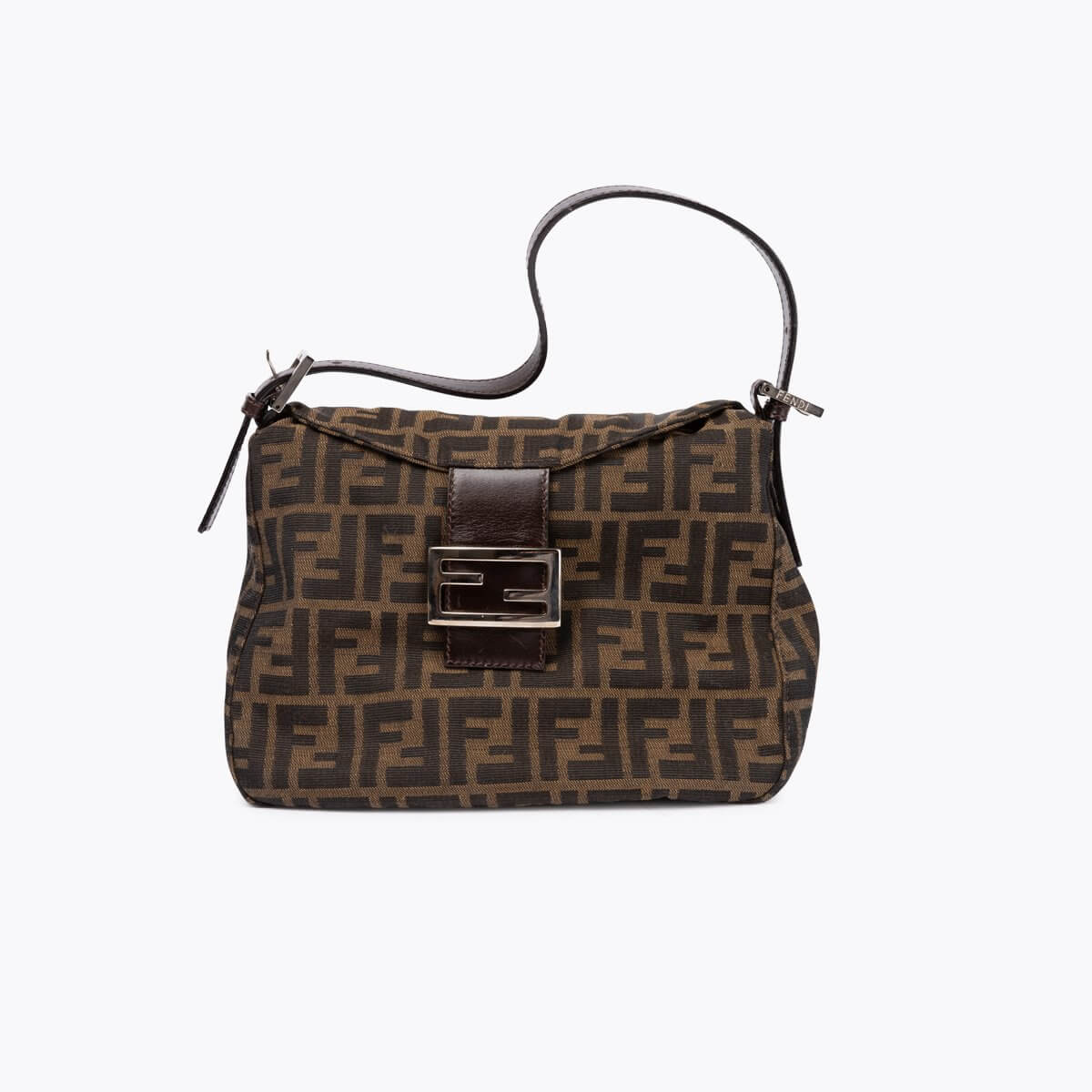 FENDI Zucca Canvas Shoulder Bag