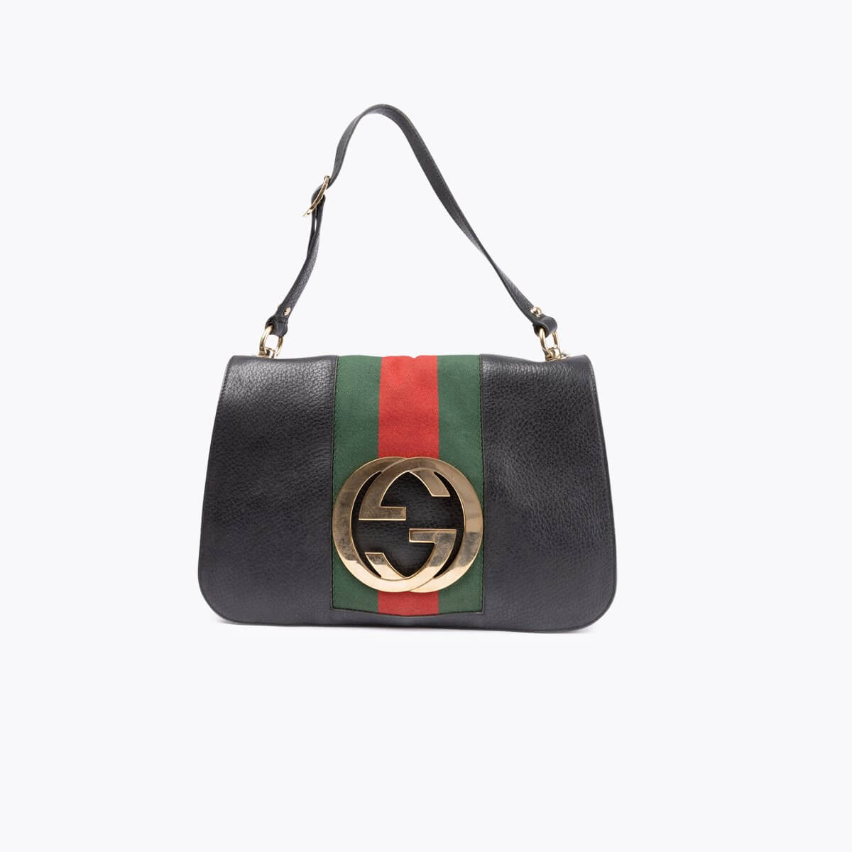 GUCCI Web Blondie Flap Bag