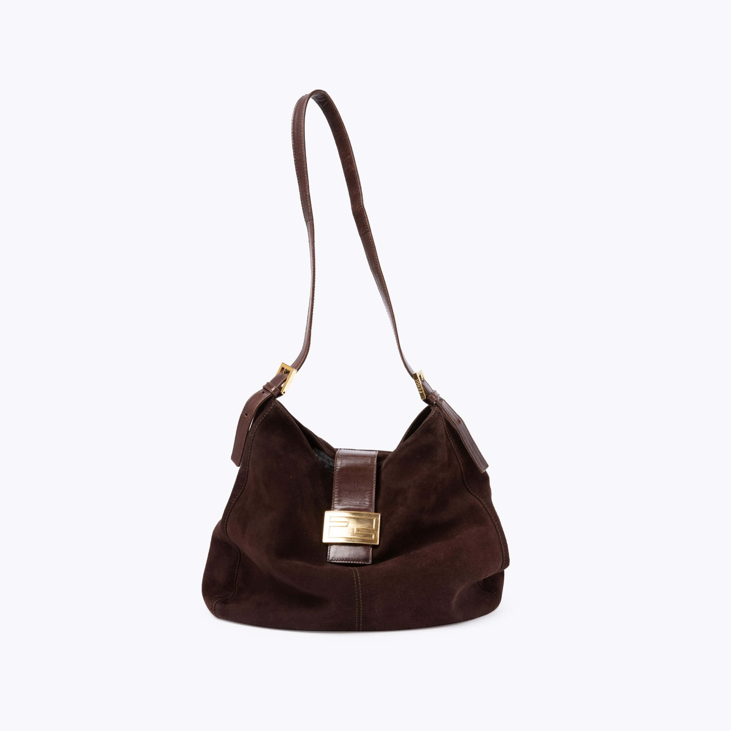 FENDI Suede Shoulder Bag