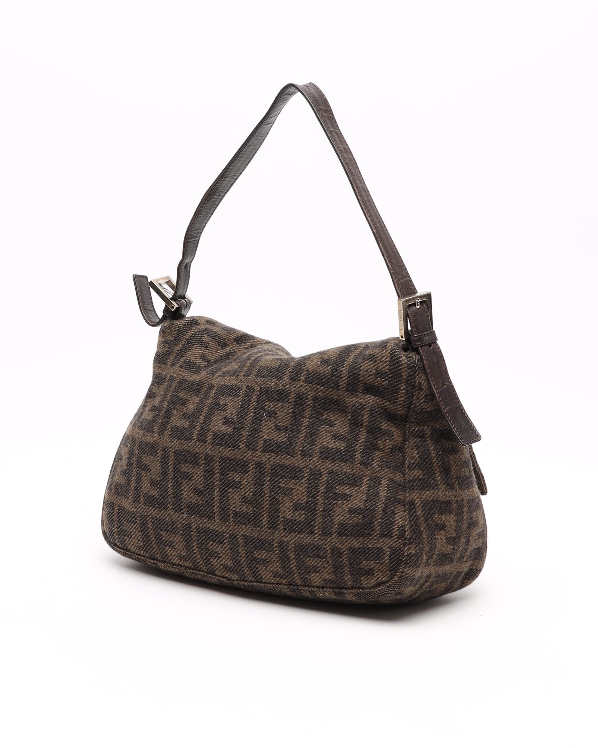 Shop Fendi Zucca Cashmere Mamma Bag