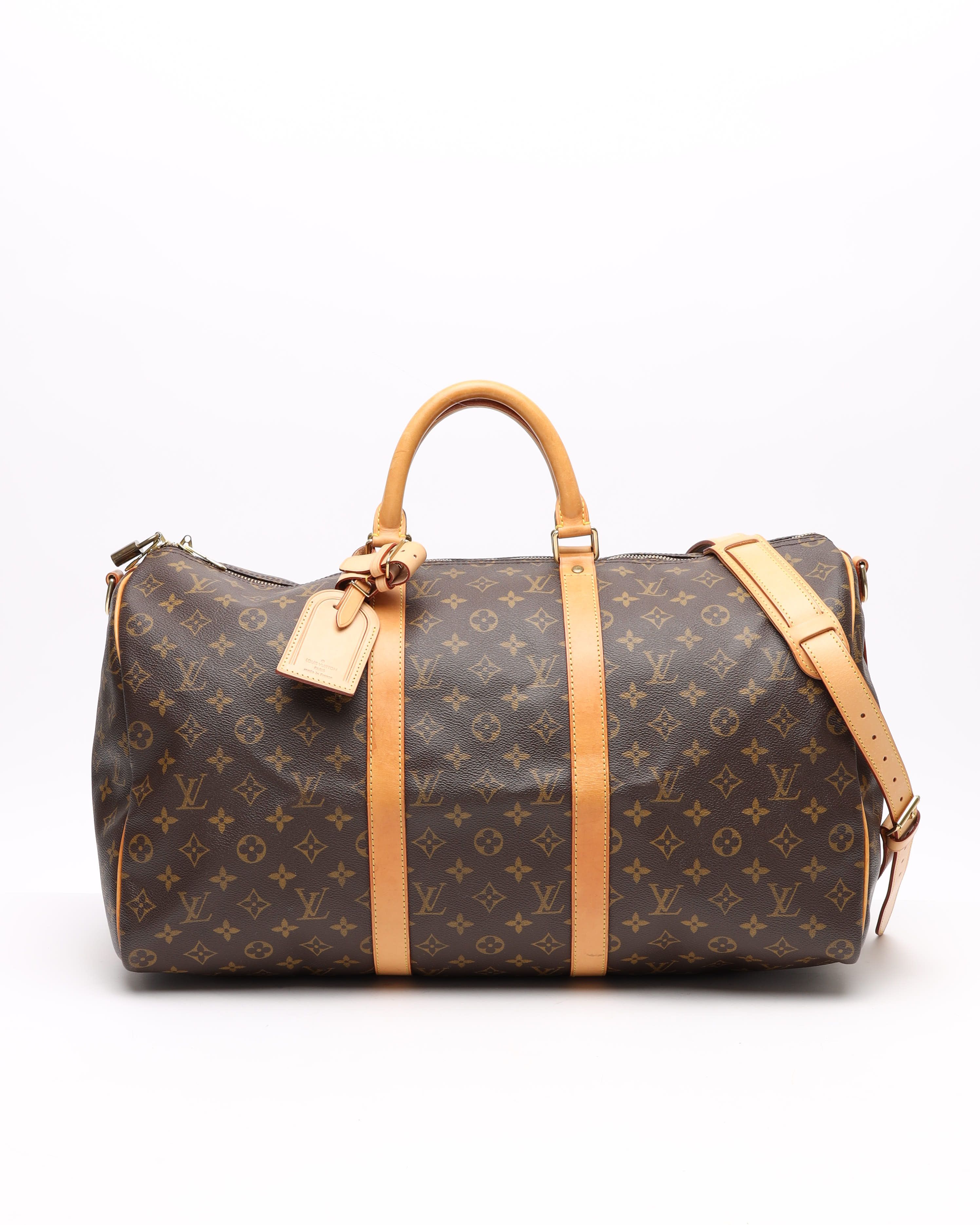Louis Vuitton Monogram Keepall Bandouliere 50 Weekend Bag