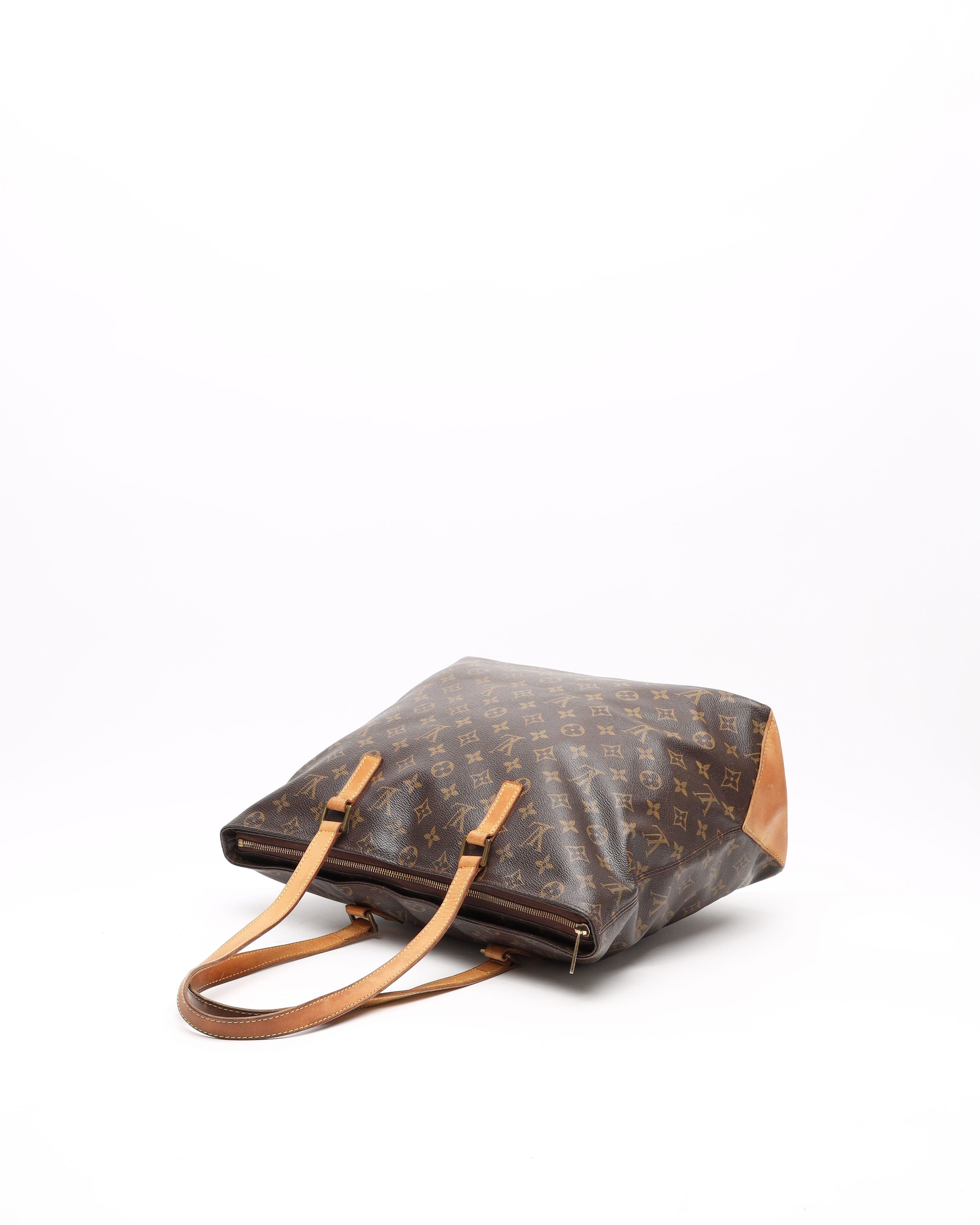 Pre-owned Louis Vuitton Monogram Cabas Mezzo Bag In Brown
