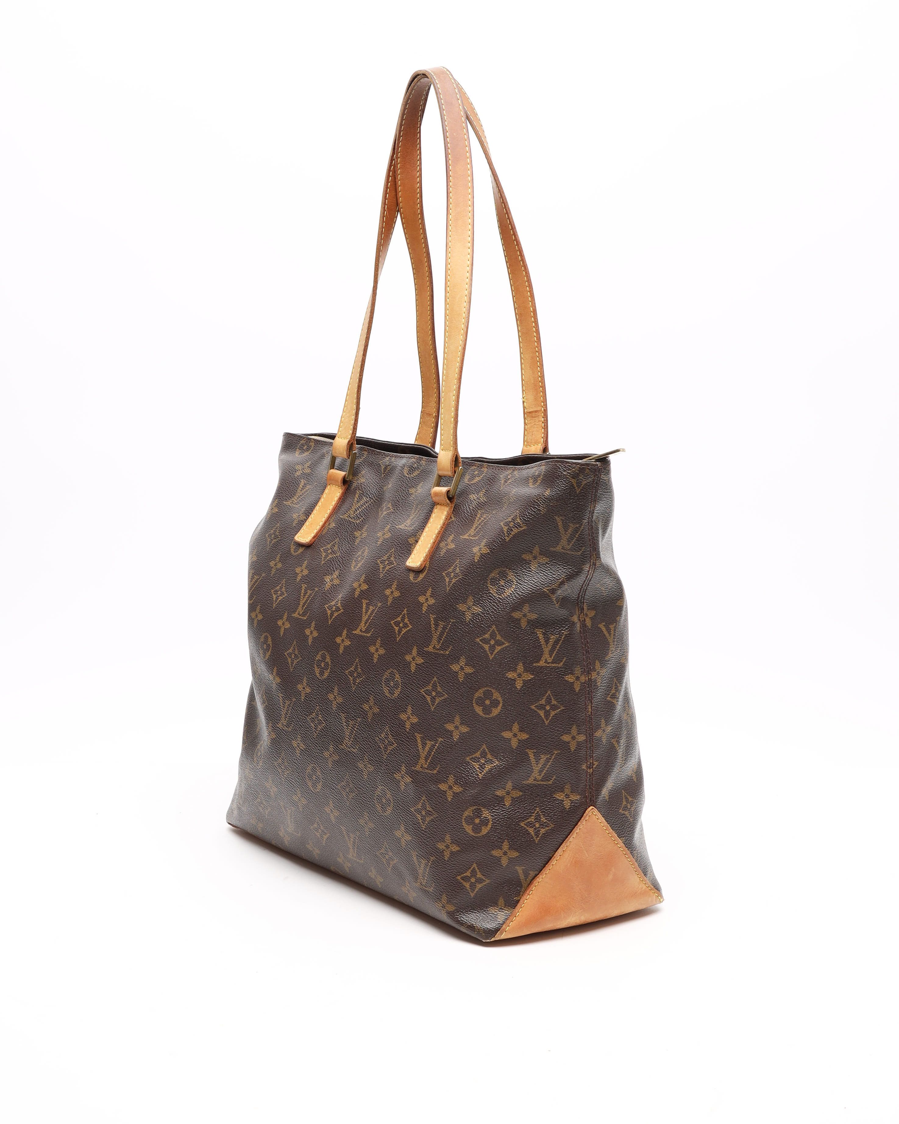 Pre-owned Louis Vuitton Monogram Cabas Mezzo Bag In Brown