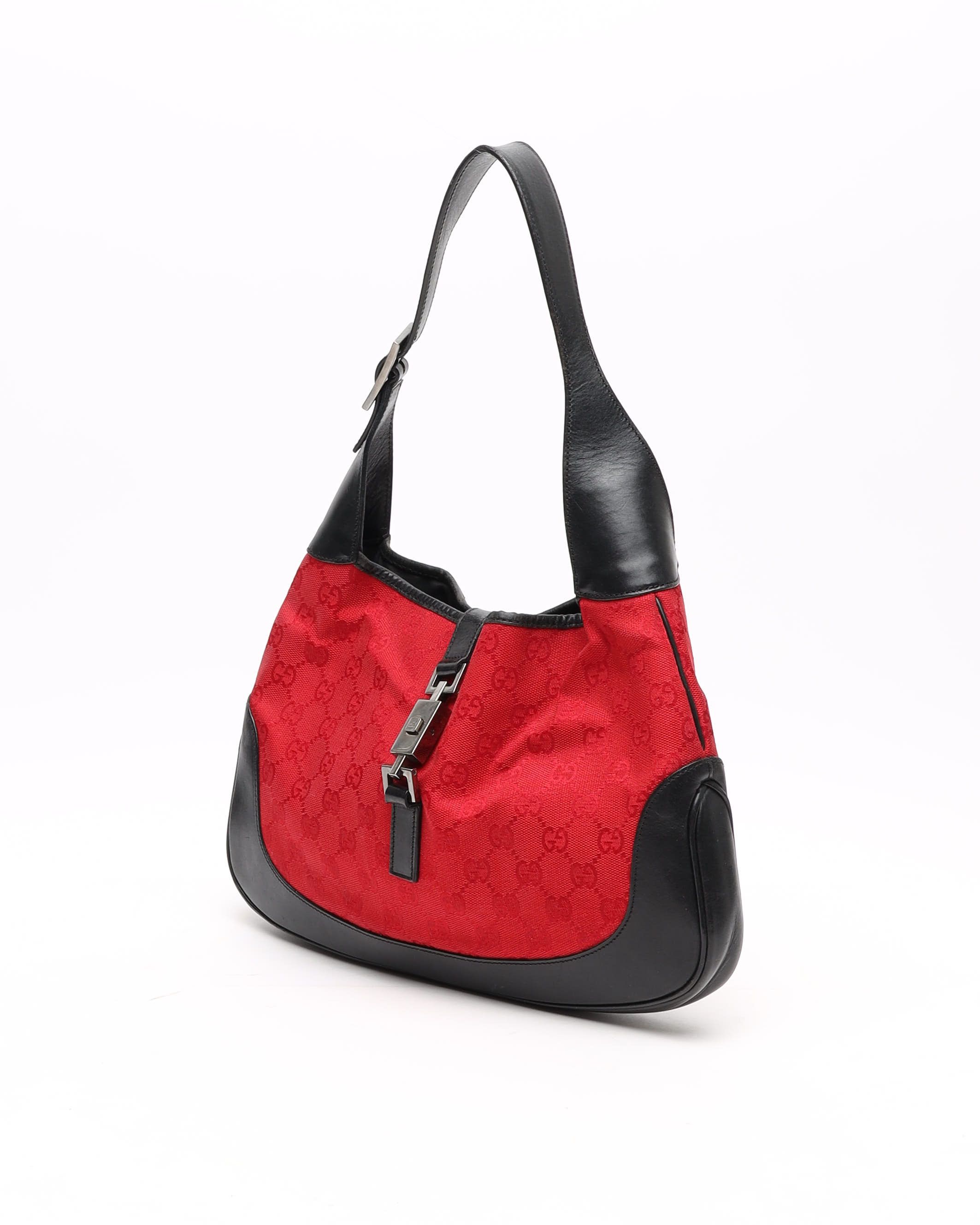 Gucci Gg Jackie Shoulder Bag In Red