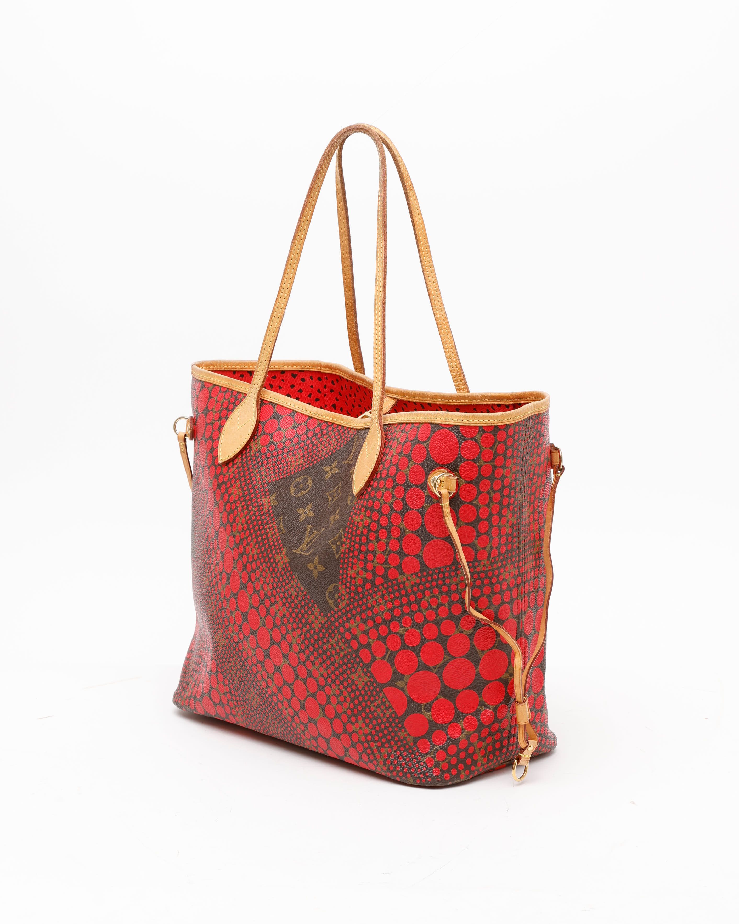 Pre-owned Louis Vuitton Yayoi Kusama Monogram Wave Neverfull Mm Tote Bag