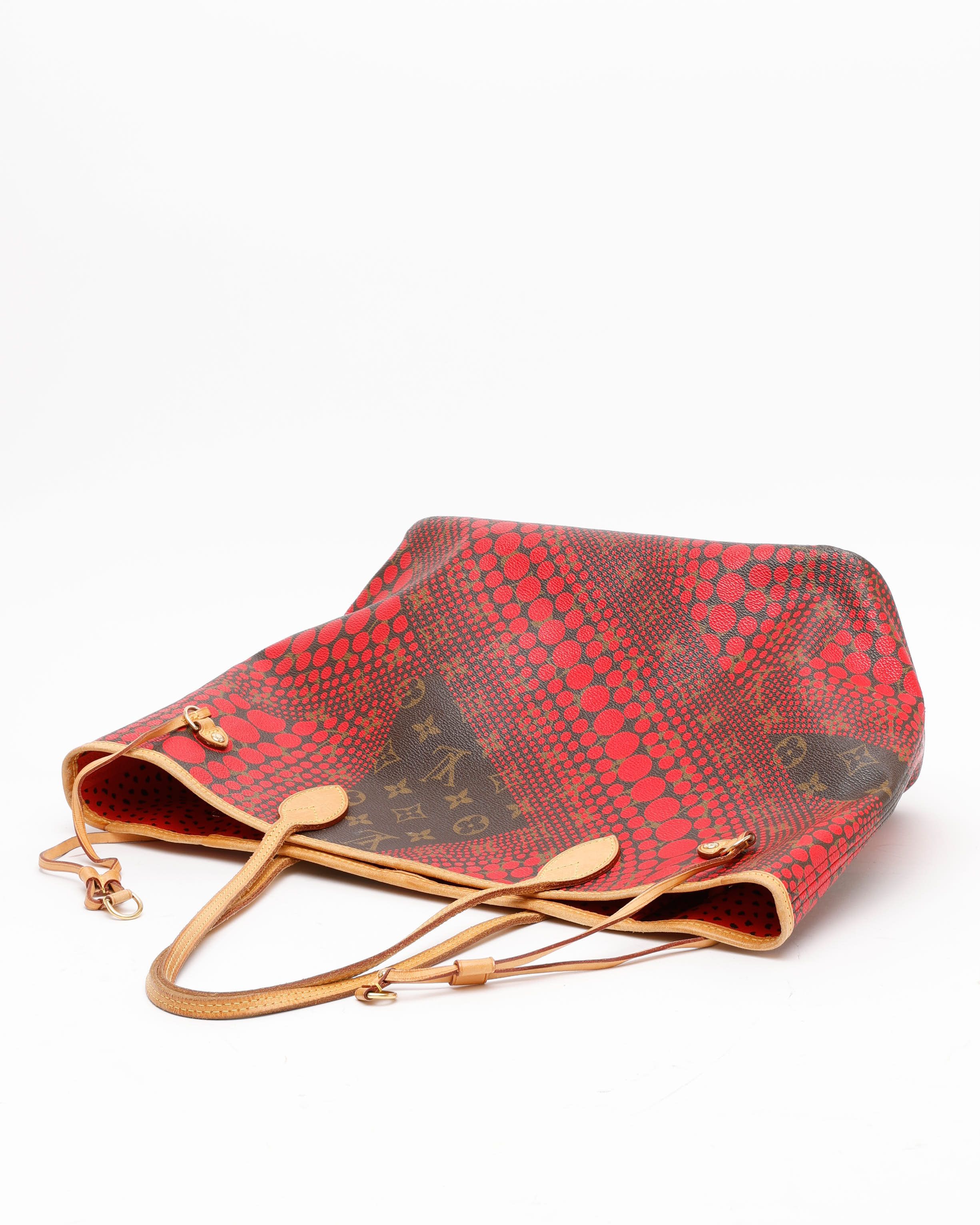 Pre-owned Louis Vuitton Yayoi Kusama Monogram Wave Neverfull Mm Tote Bag