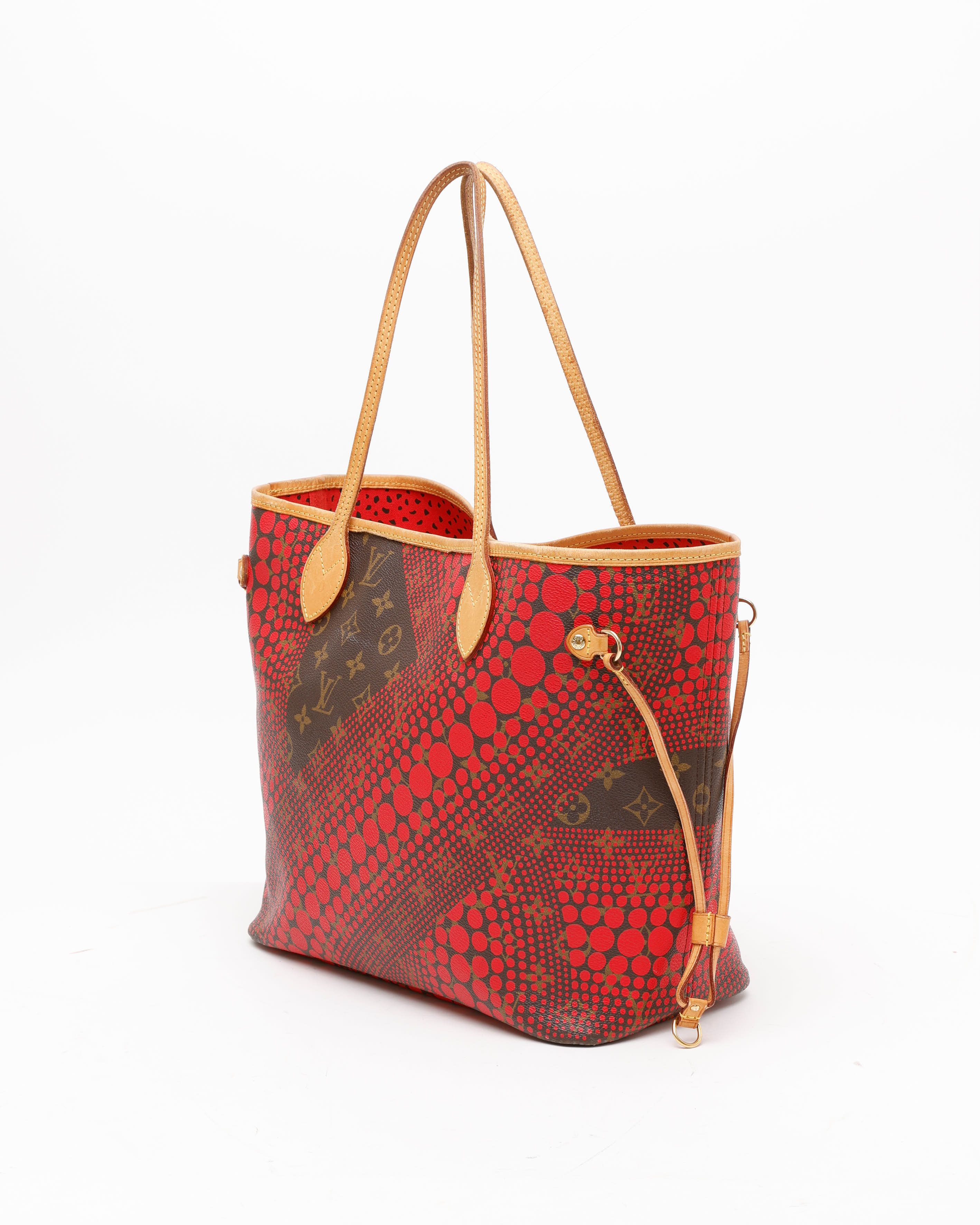 Pre-owned Louis Vuitton Yayoi Kusama Monogram Wave Neverfull Mm Tote Bag