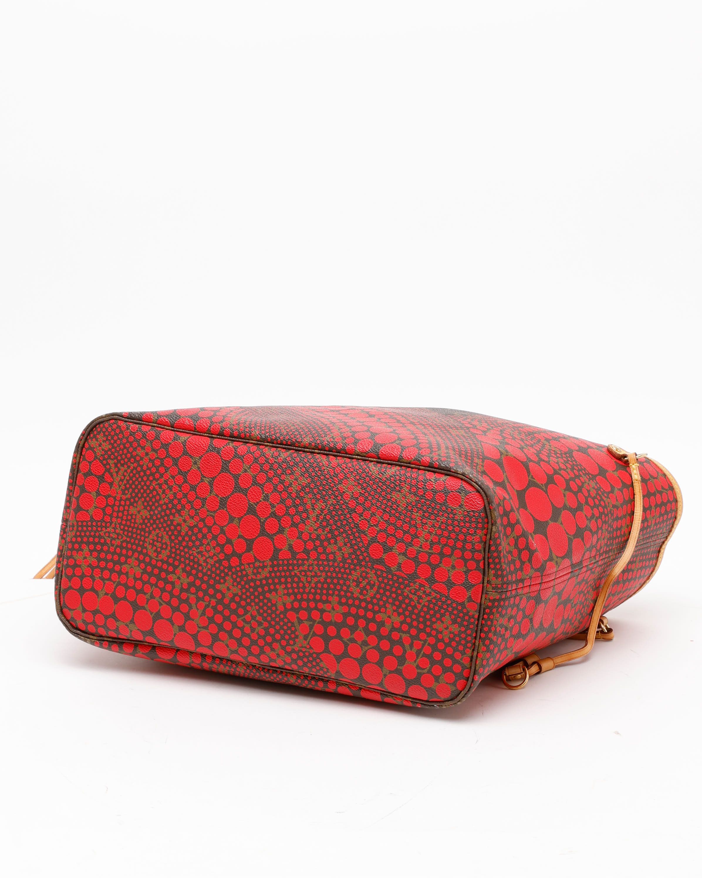 Pre-owned Louis Vuitton Yayoi Kusama Monogram Wave Neverfull Mm Tote Bag