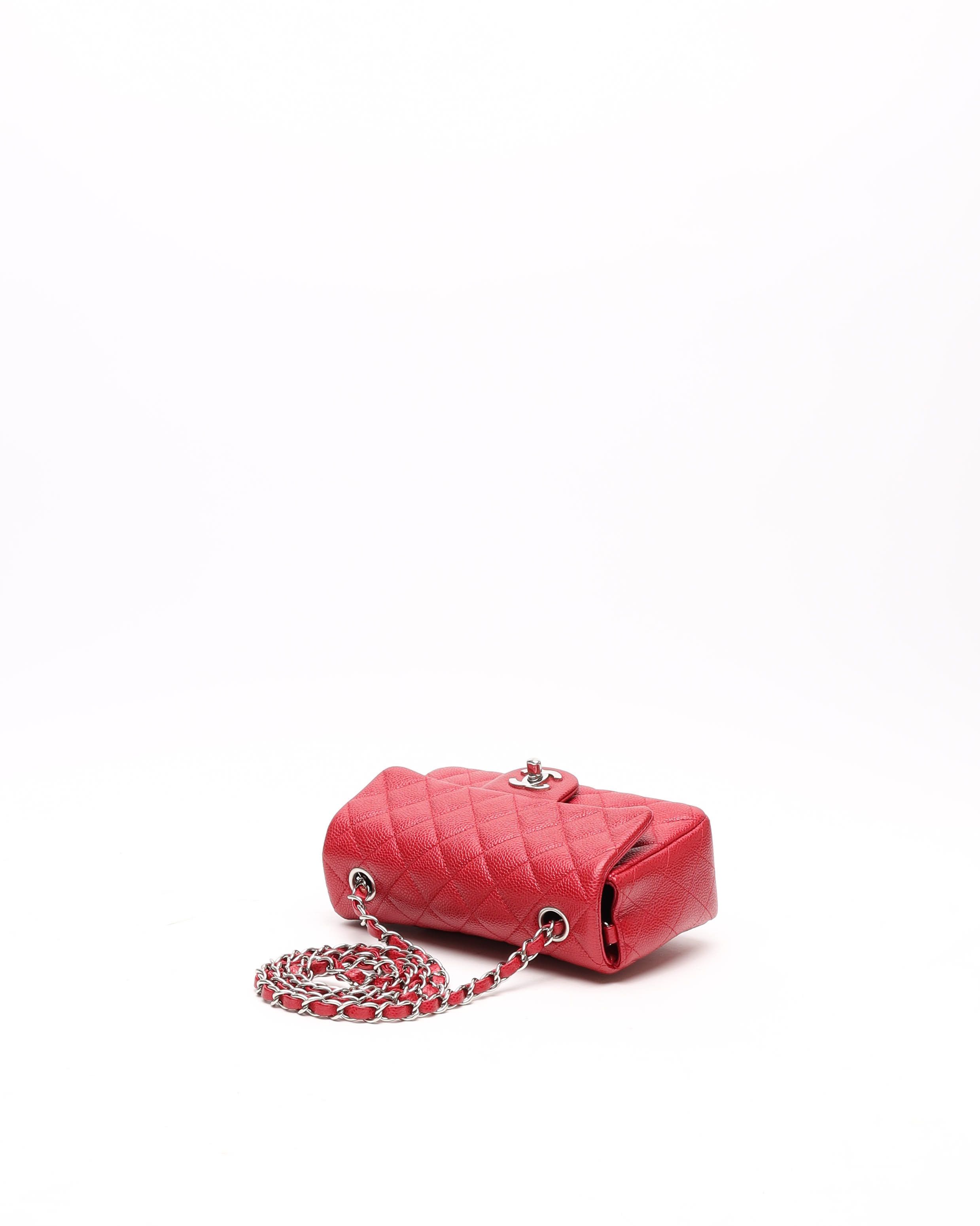 Pre-owned Chanel Classic Caviar Mini Rectangular Single Flap Bag