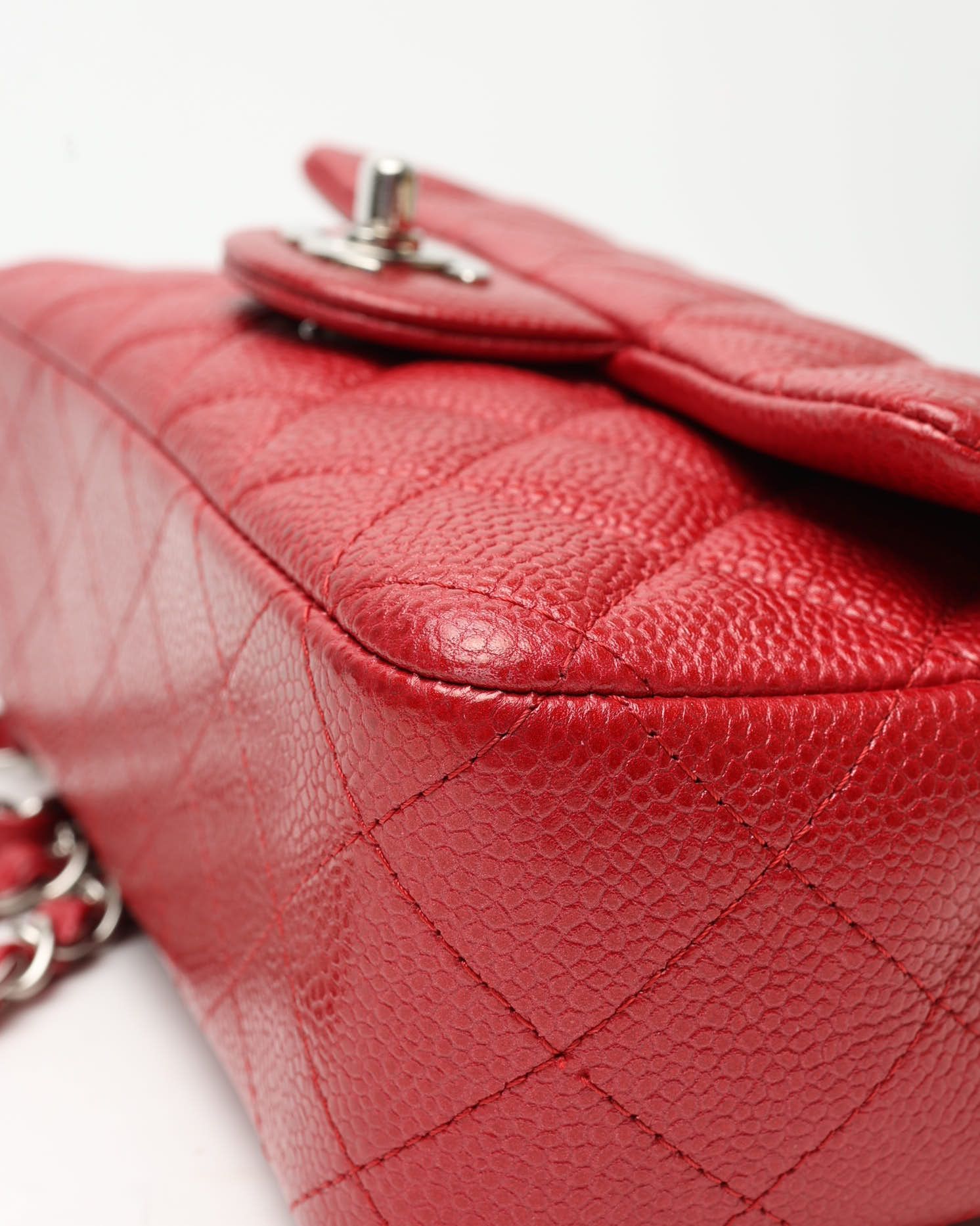 Pre-owned Chanel Classic Caviar Mini Rectangular Single Flap Bag
