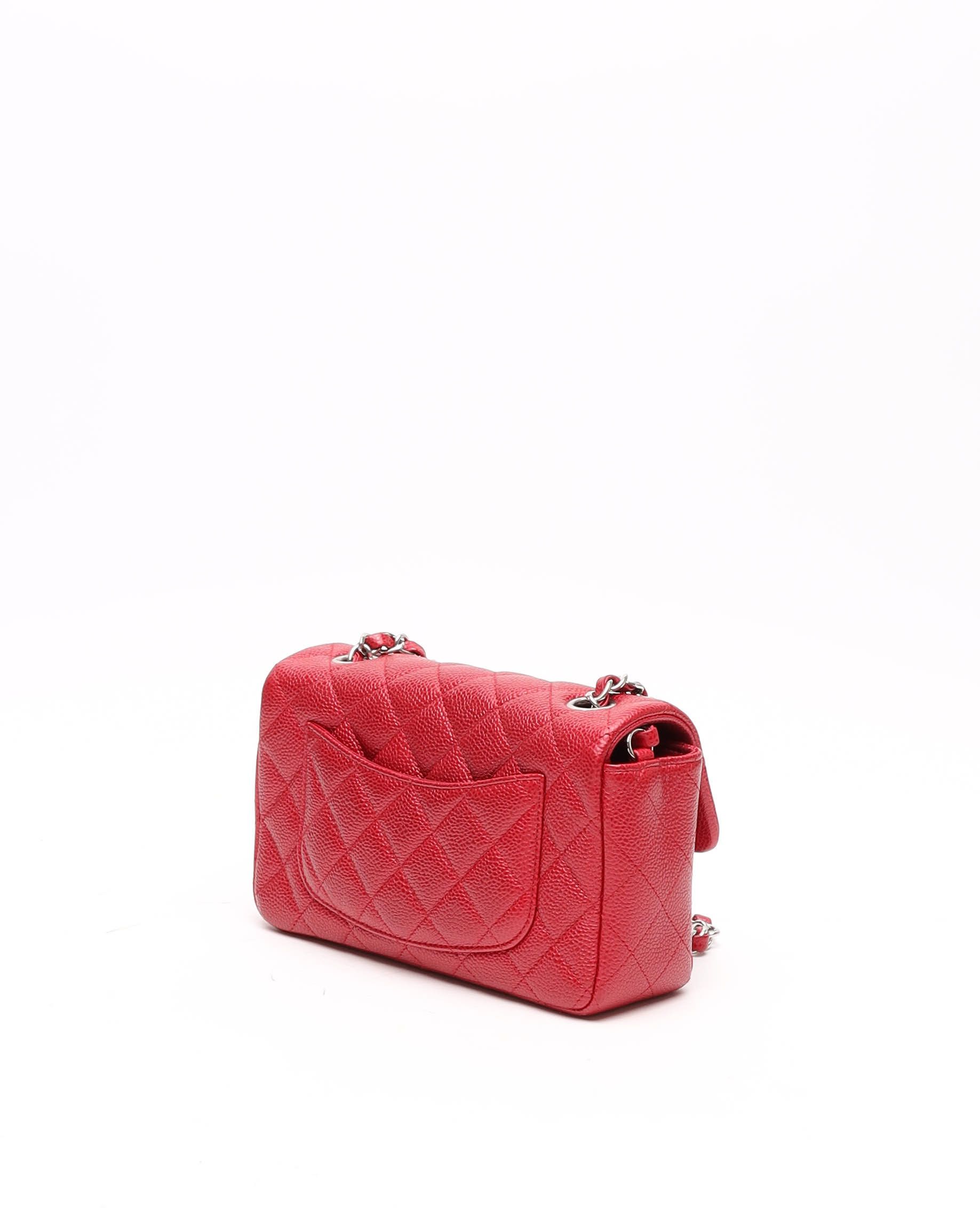 Pre-owned Chanel Classic Caviar Mini Rectangular Single Flap Bag