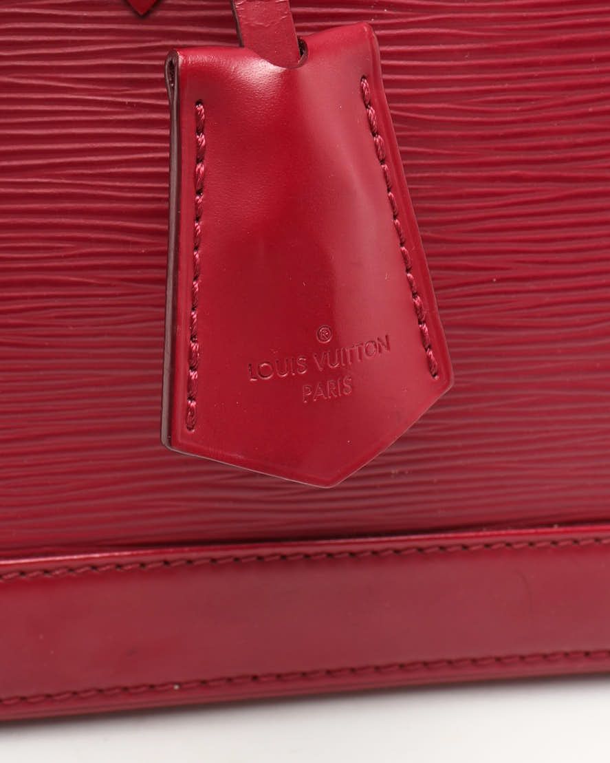 Pre-owned Louis Vuitton Epi Alma Bb Bag In Red
