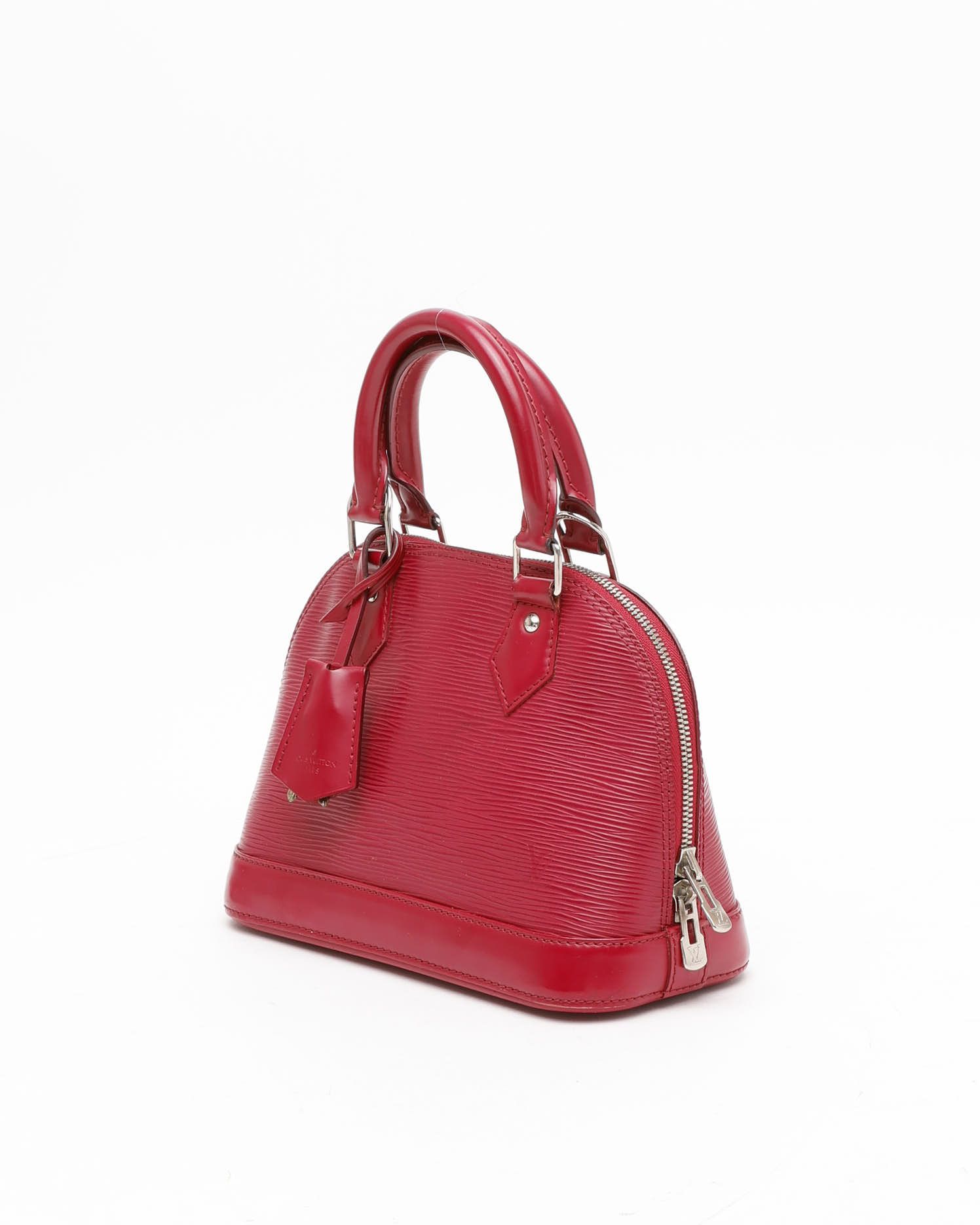 Pre-owned Louis Vuitton Epi Alma Bb Bag In Red