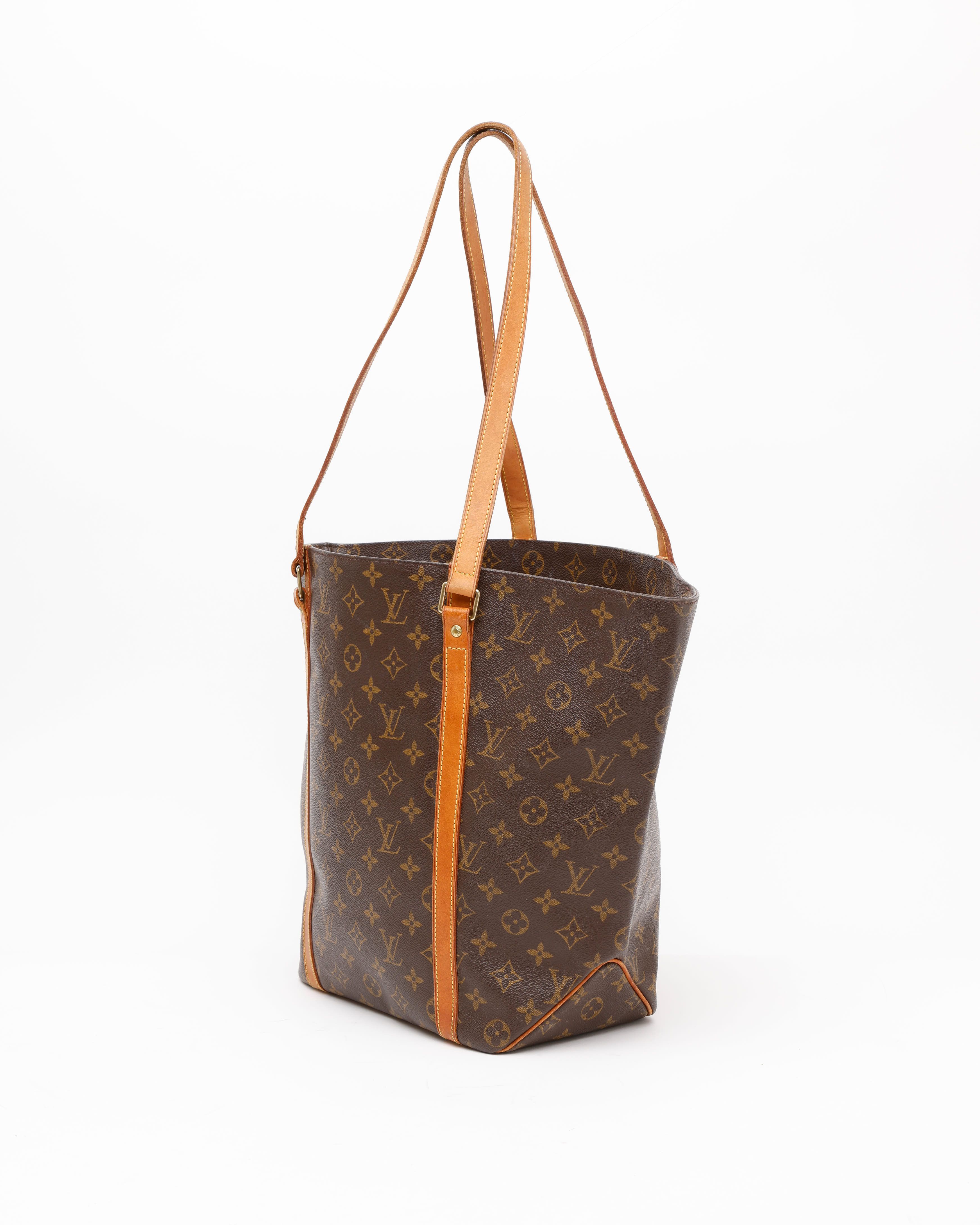 Pre-owned Louis Vuitton Monogram Sac Shopping Bag In Brown