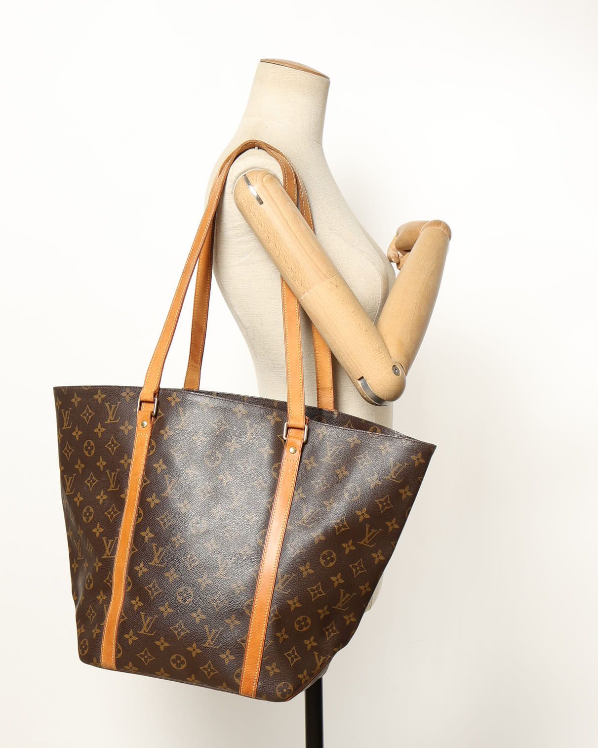 Pre-owned Louis Vuitton Monogram Sac Shopping Bag In Brown