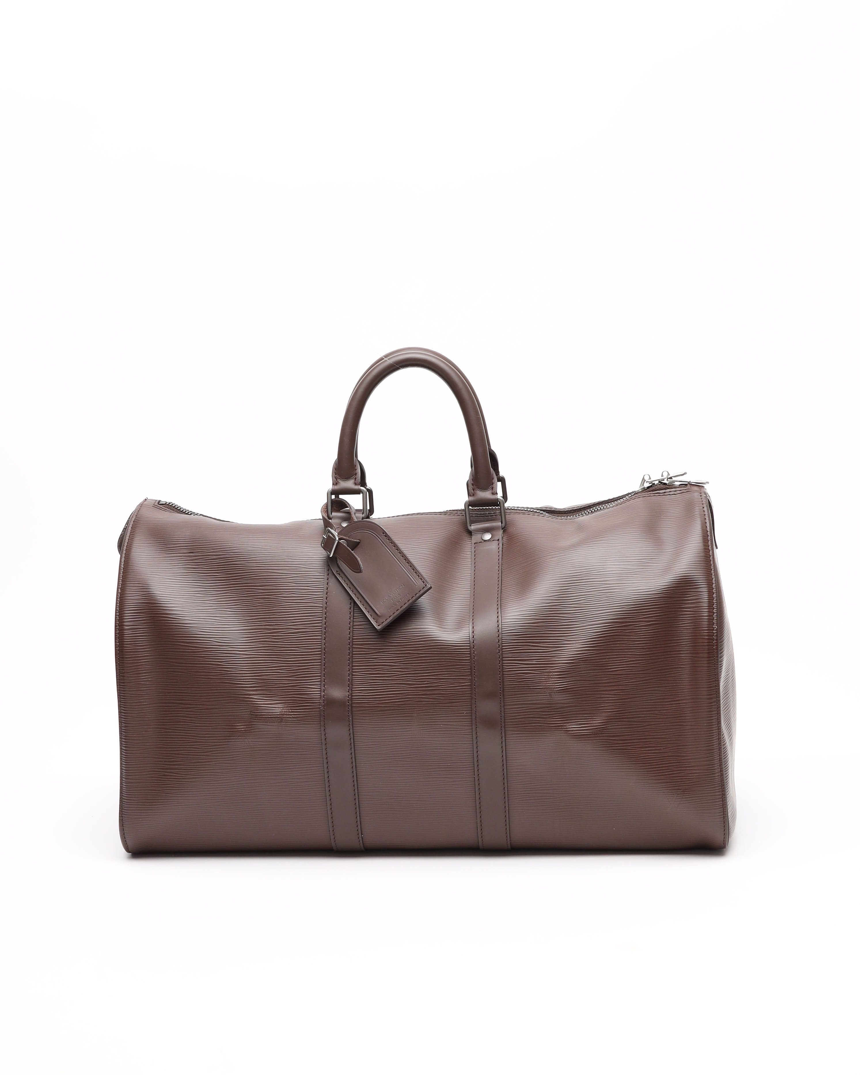 Louis Vuitton Keepall 45 Epi Mocha Weekend Bag