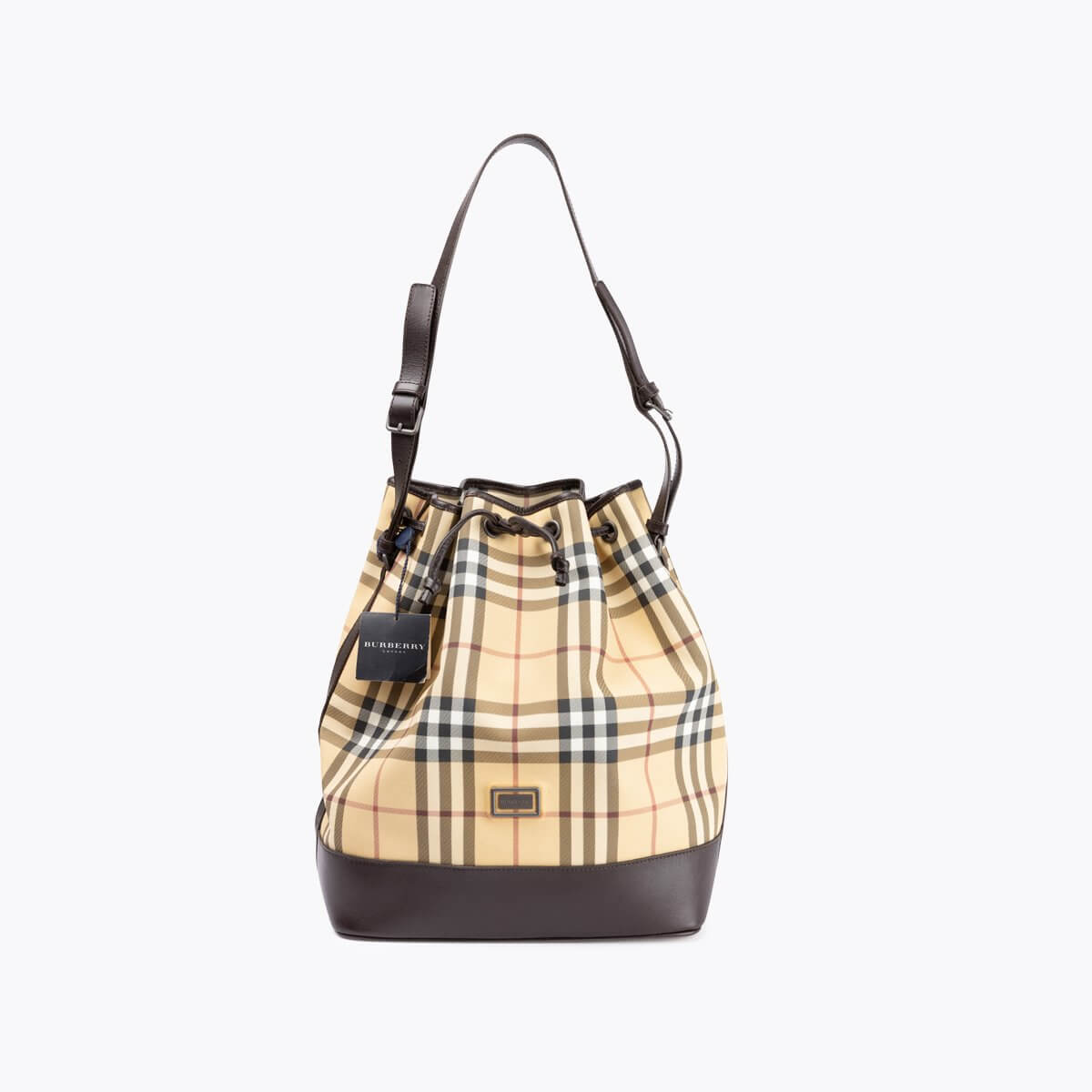 BURBERRY Checker Bucket Bag