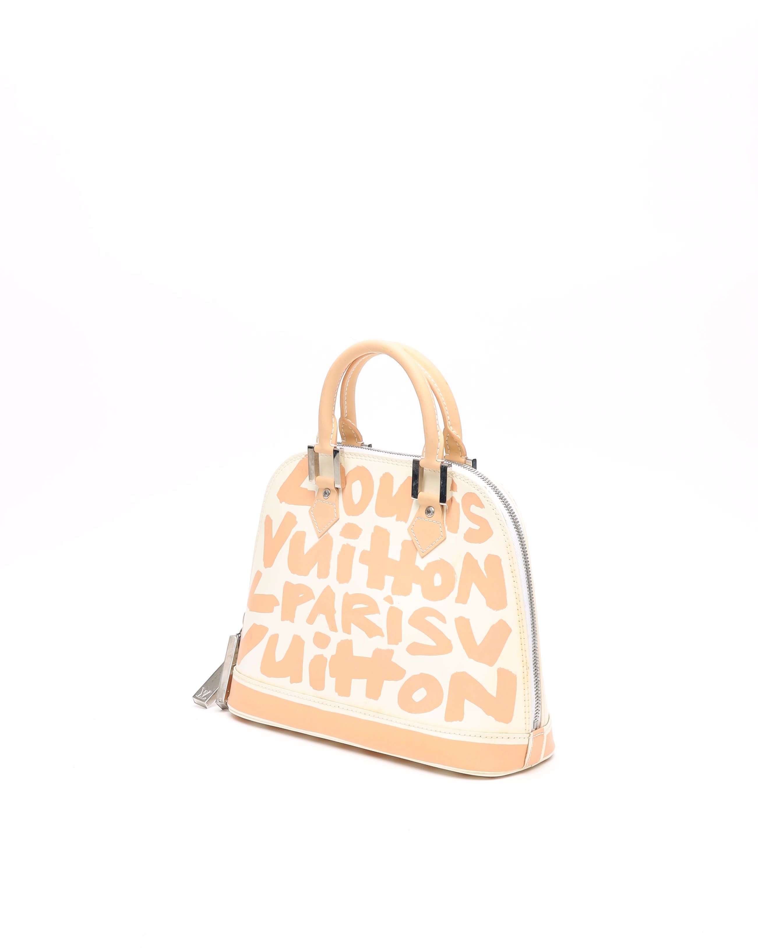 Pre-owned Louis Vuitton Stephen Sprouse Graffiti Alma Mm Bag In White