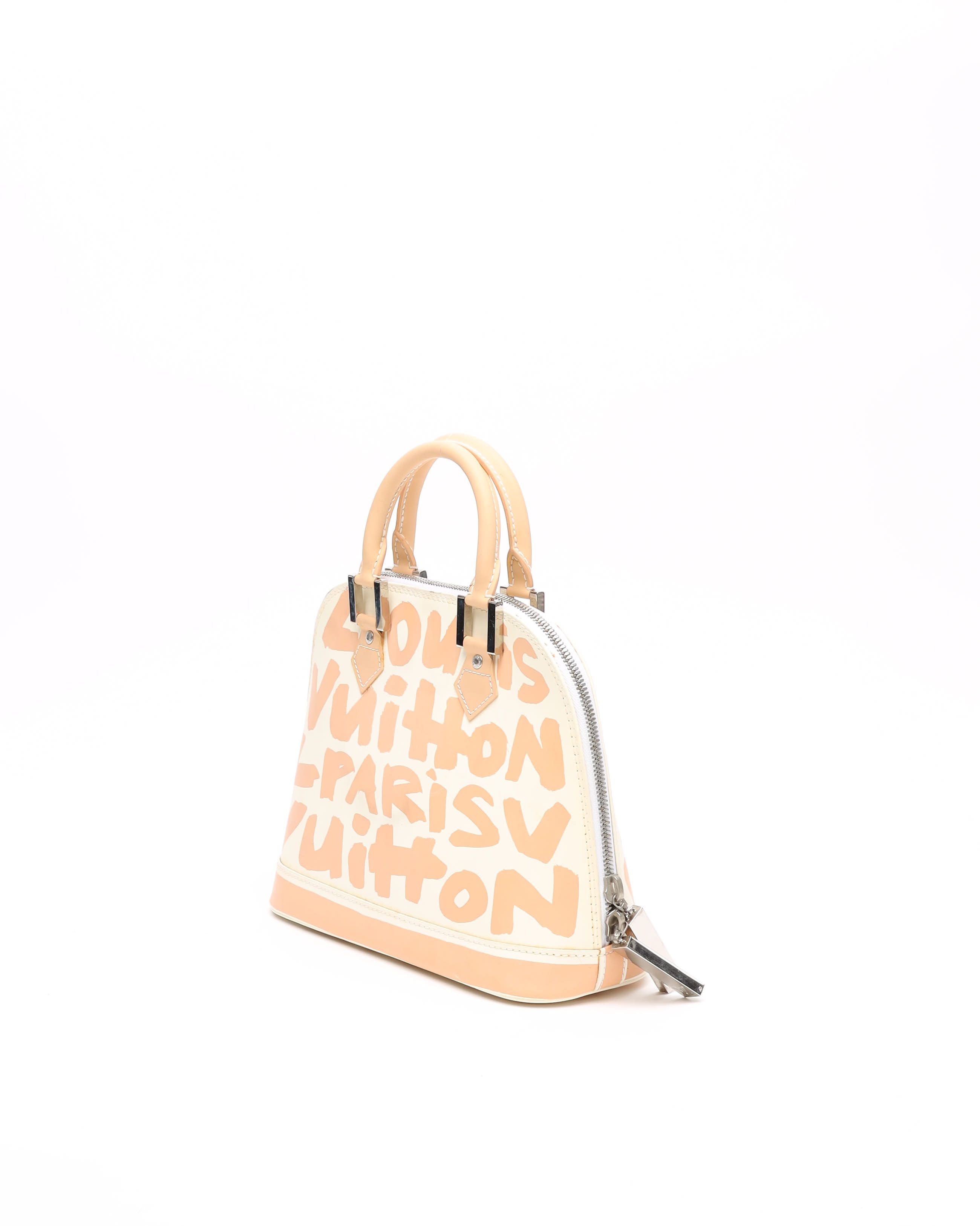 Pre-owned Louis Vuitton Stephen Sprouse Graffiti Alma Mm Bag In White