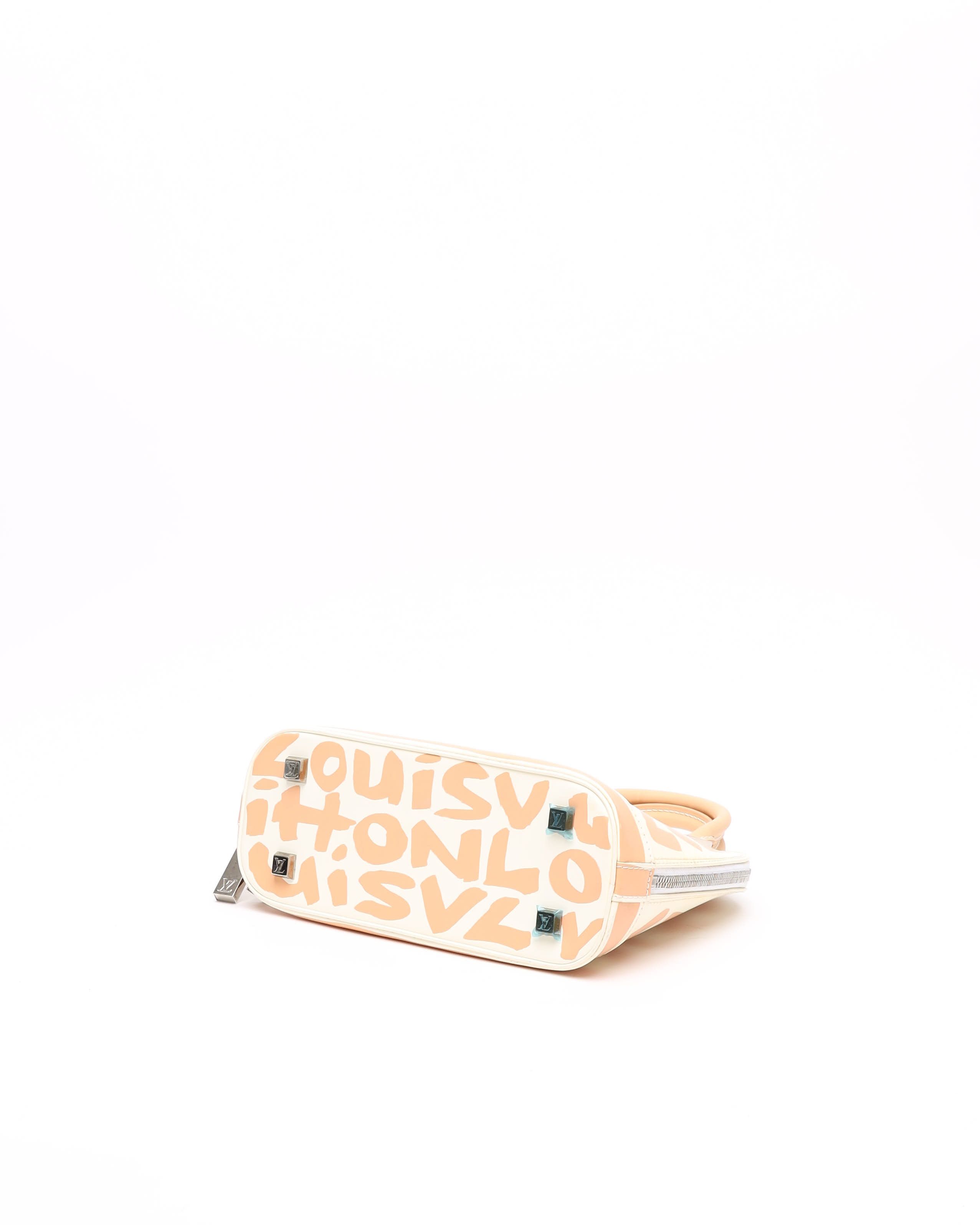 Pre-owned Louis Vuitton Stephen Sprouse Graffiti Alma Mm Bag In White