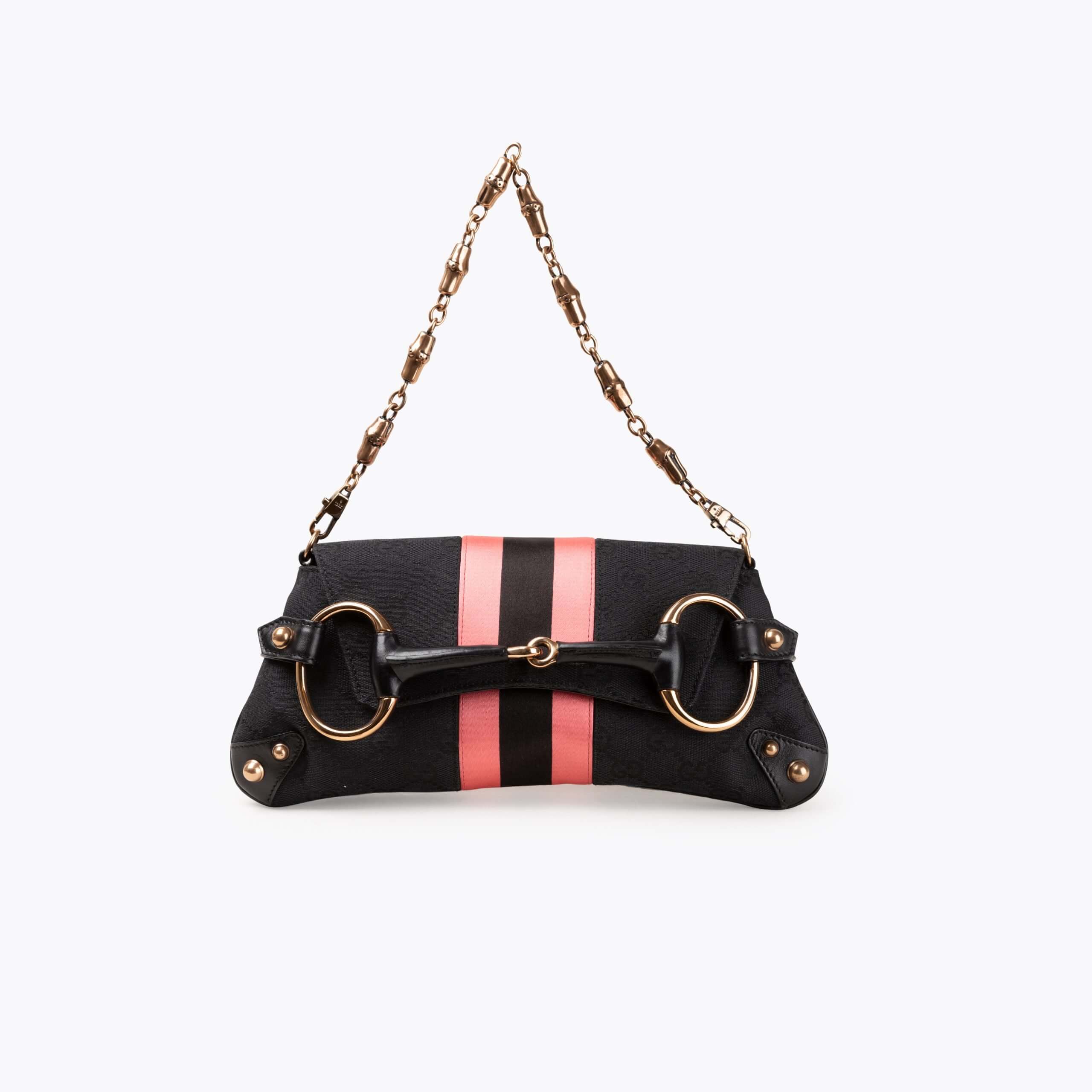 GUCCI GG Horsebit Shoulder Bag
