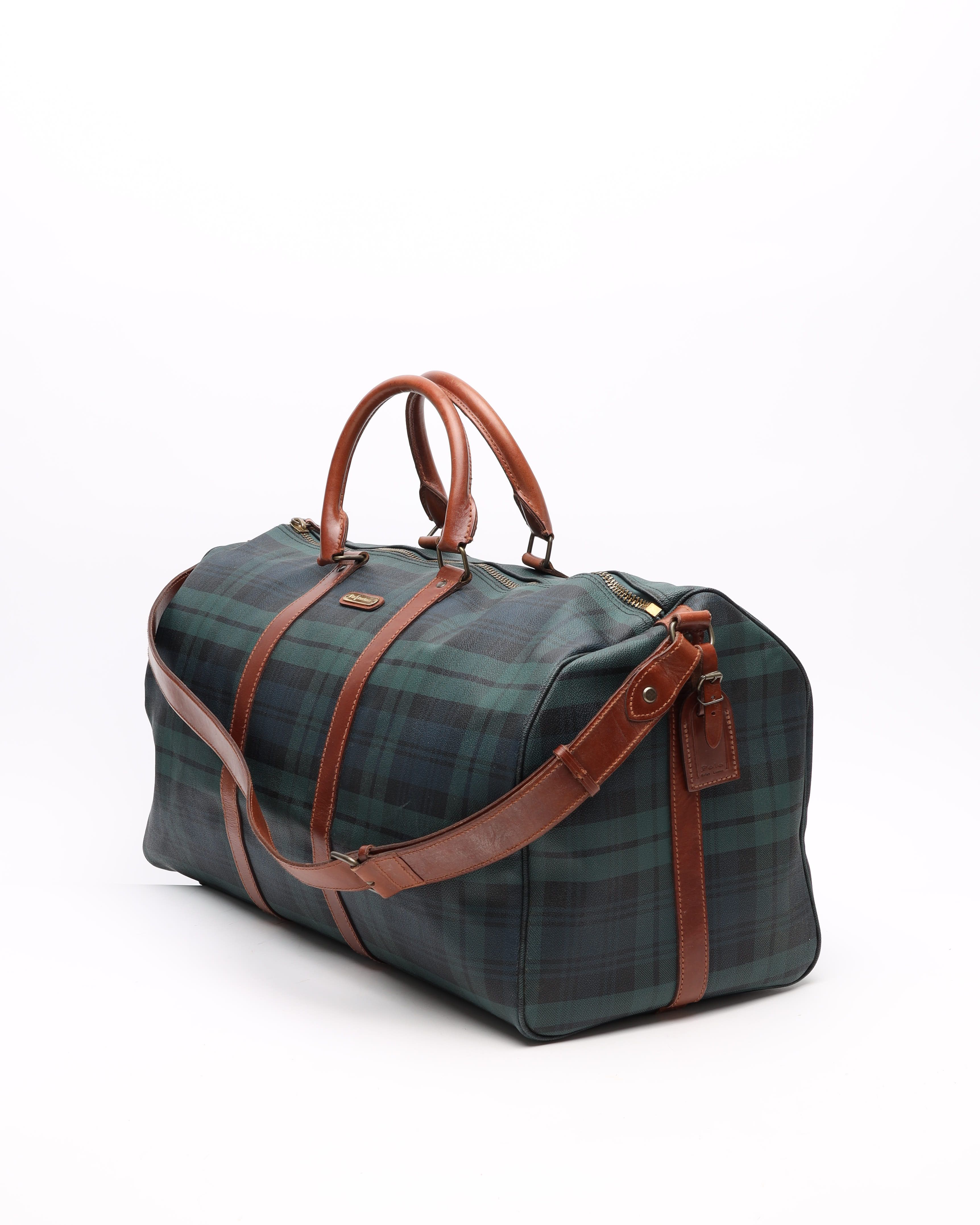 Ralph Lauren Sac 48 De Cuir Boston Bag In Multi