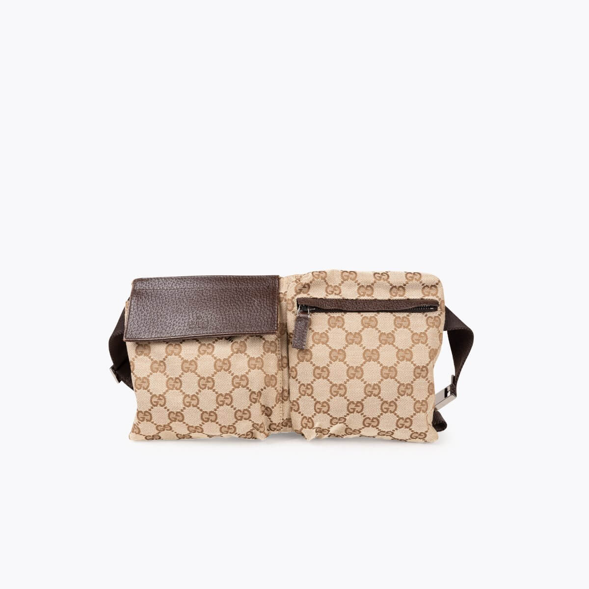 GUCCI GG Double Pocket Waist Bag