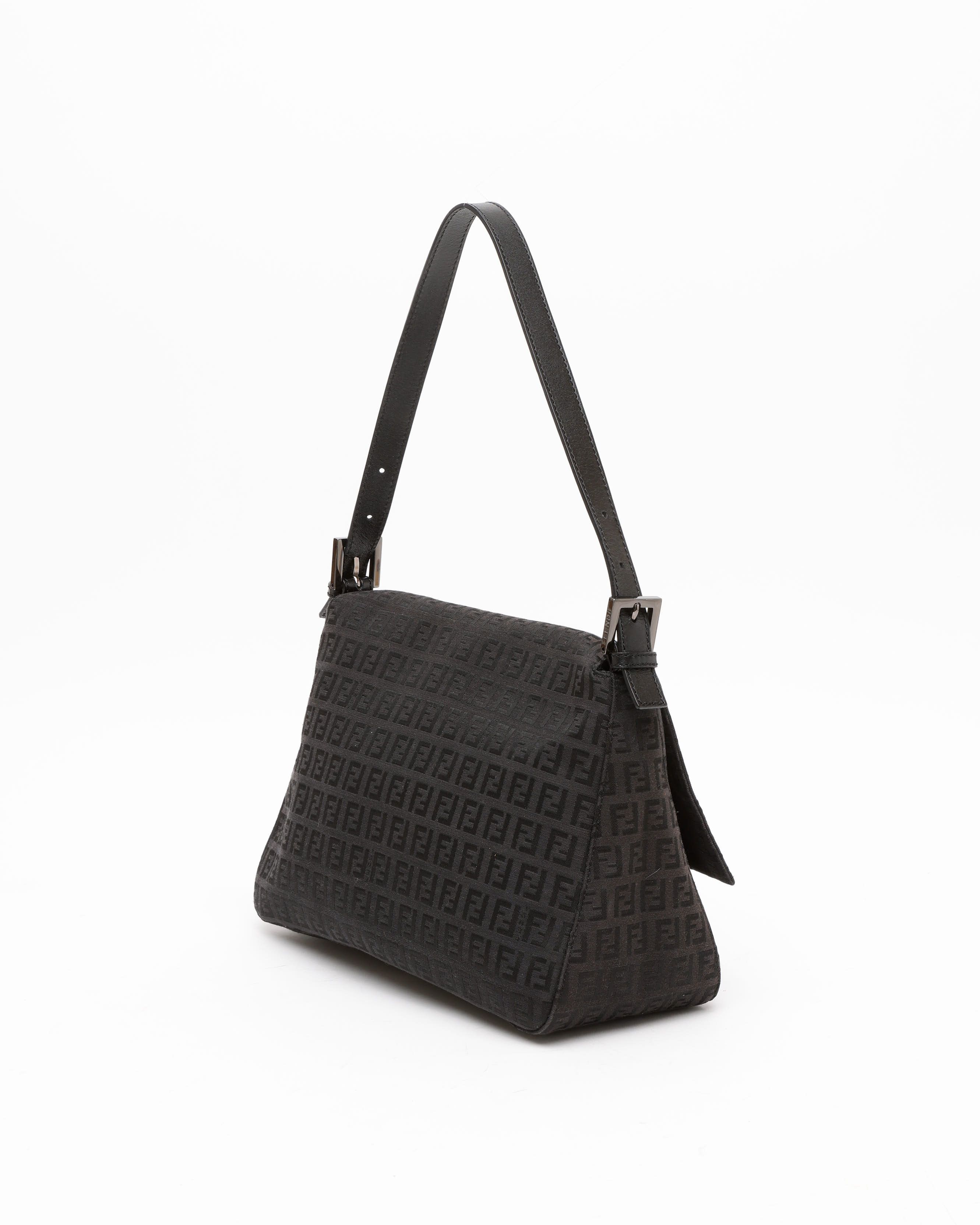 Fendi Zucca Mamma Bag In Black