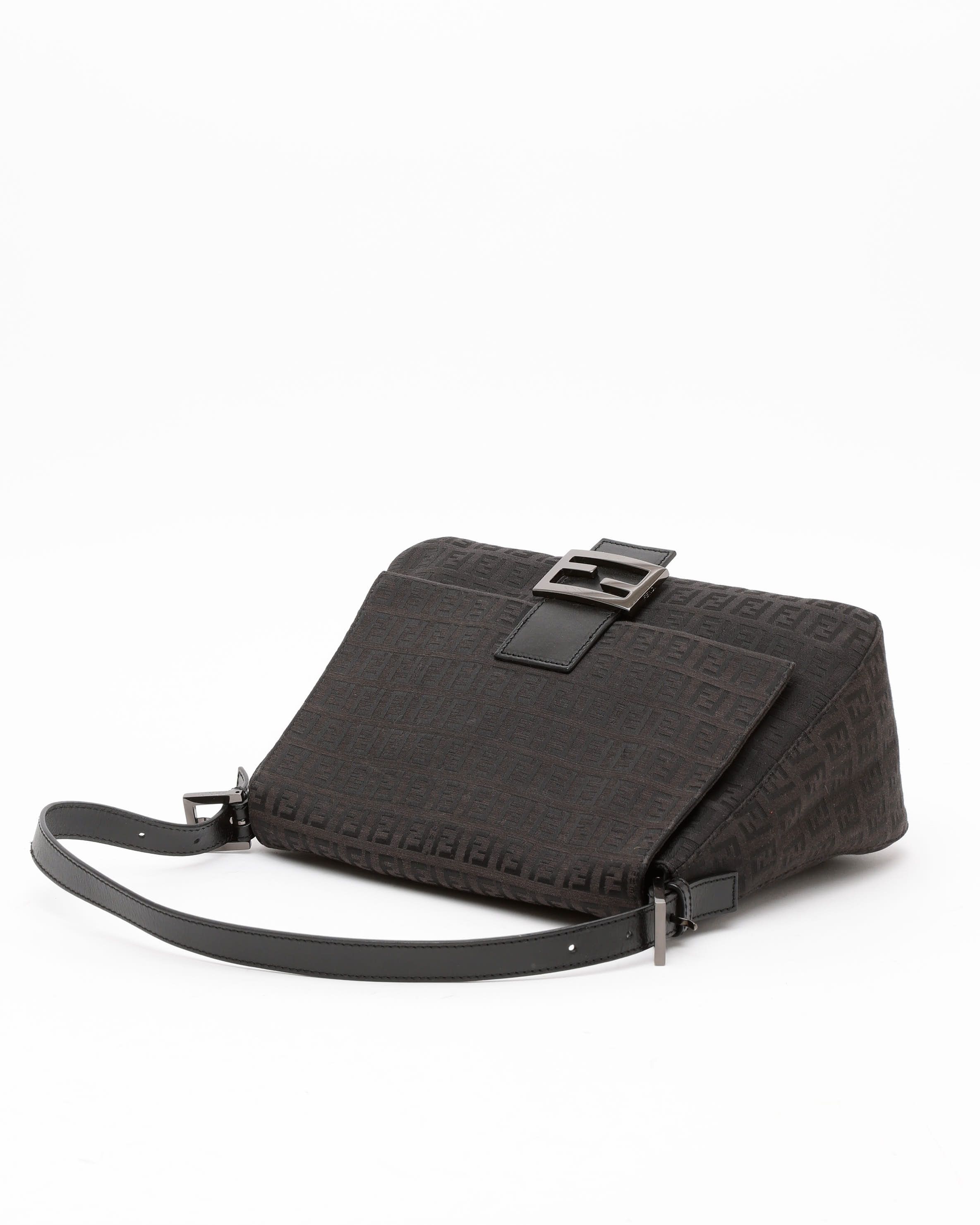 Fendi Zucca Mamma Bag In Black