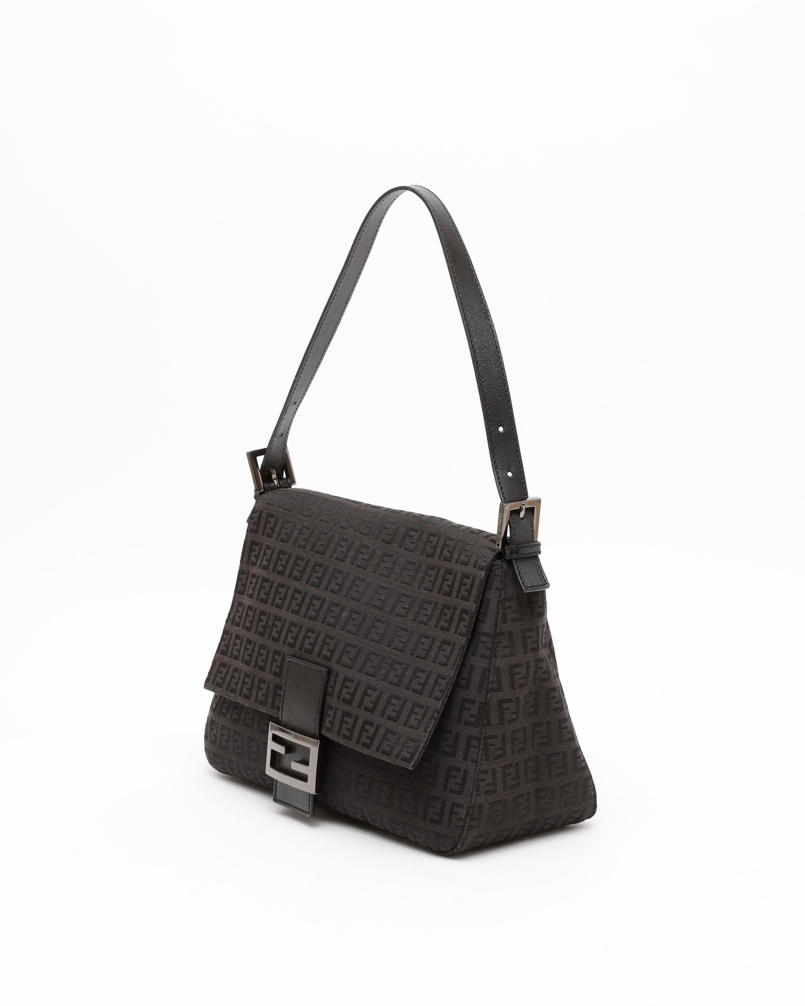 Fendi Zucca Mamma Bag In Black
