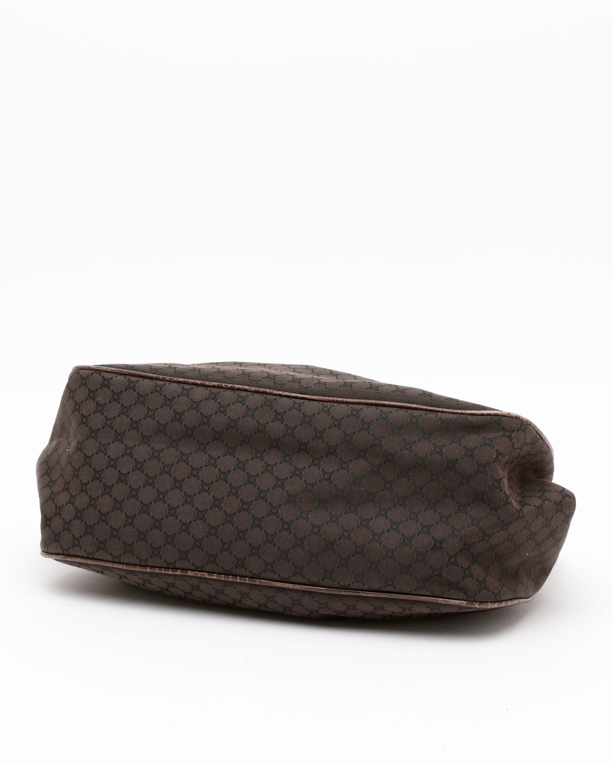 Celine Céline Triomphe Croc Tassel Bag