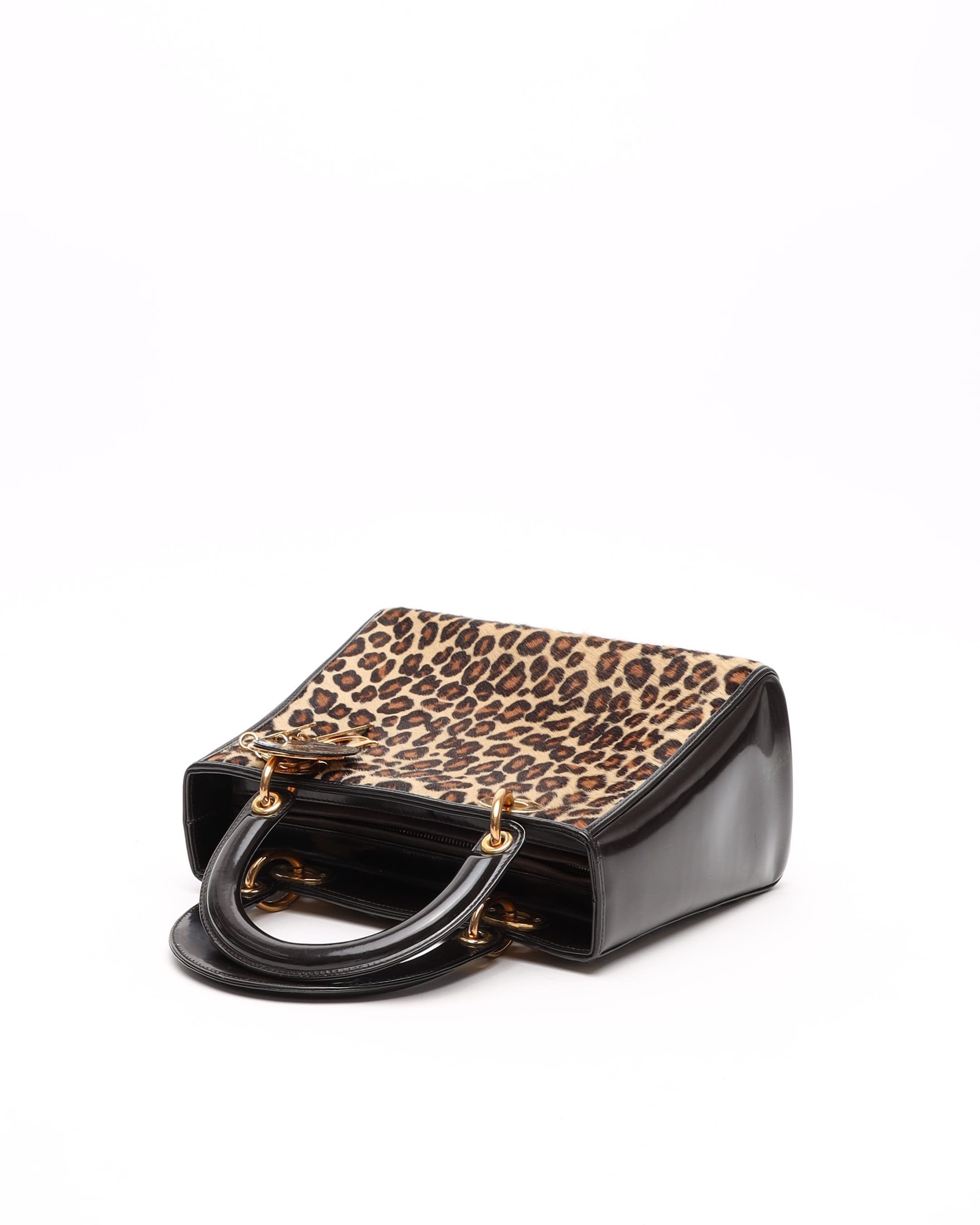 Dior Christian  Medium Leopard Lady  Bag