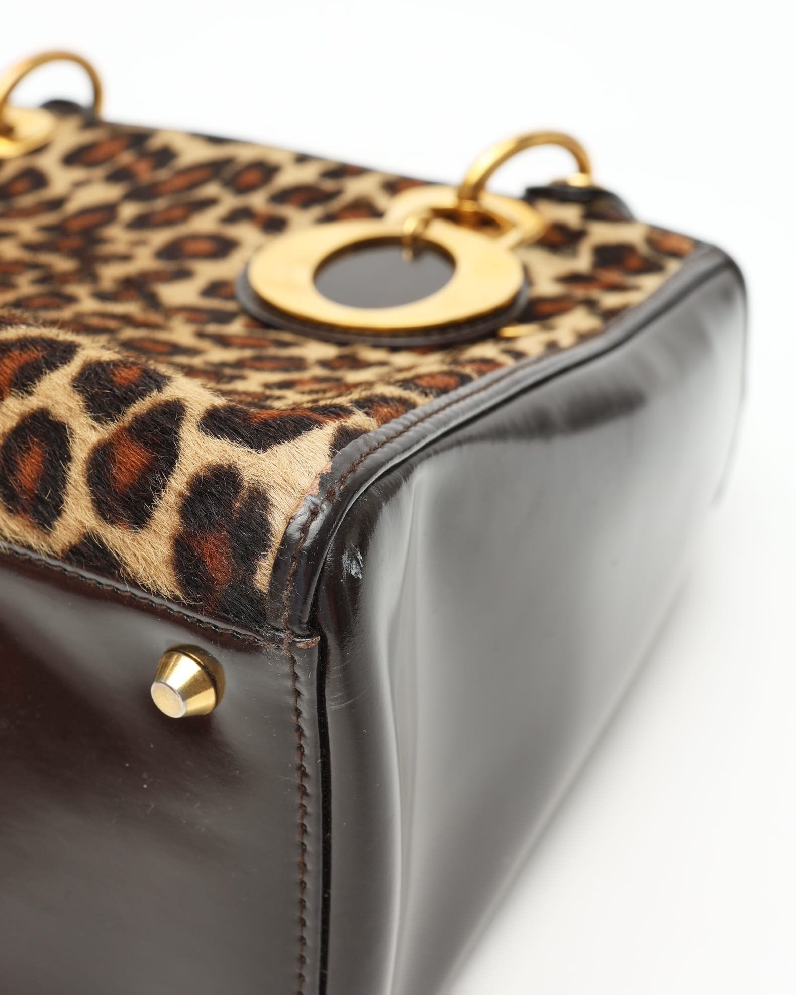 Dior Christian  Medium Leopard Lady  Bag