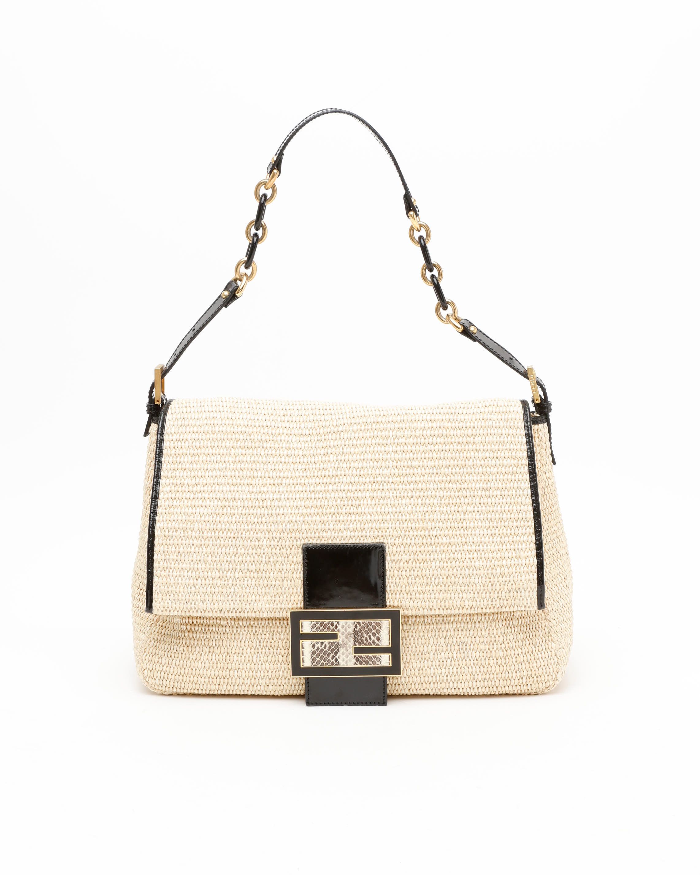 Fendi Large Raffia Mamma Bag